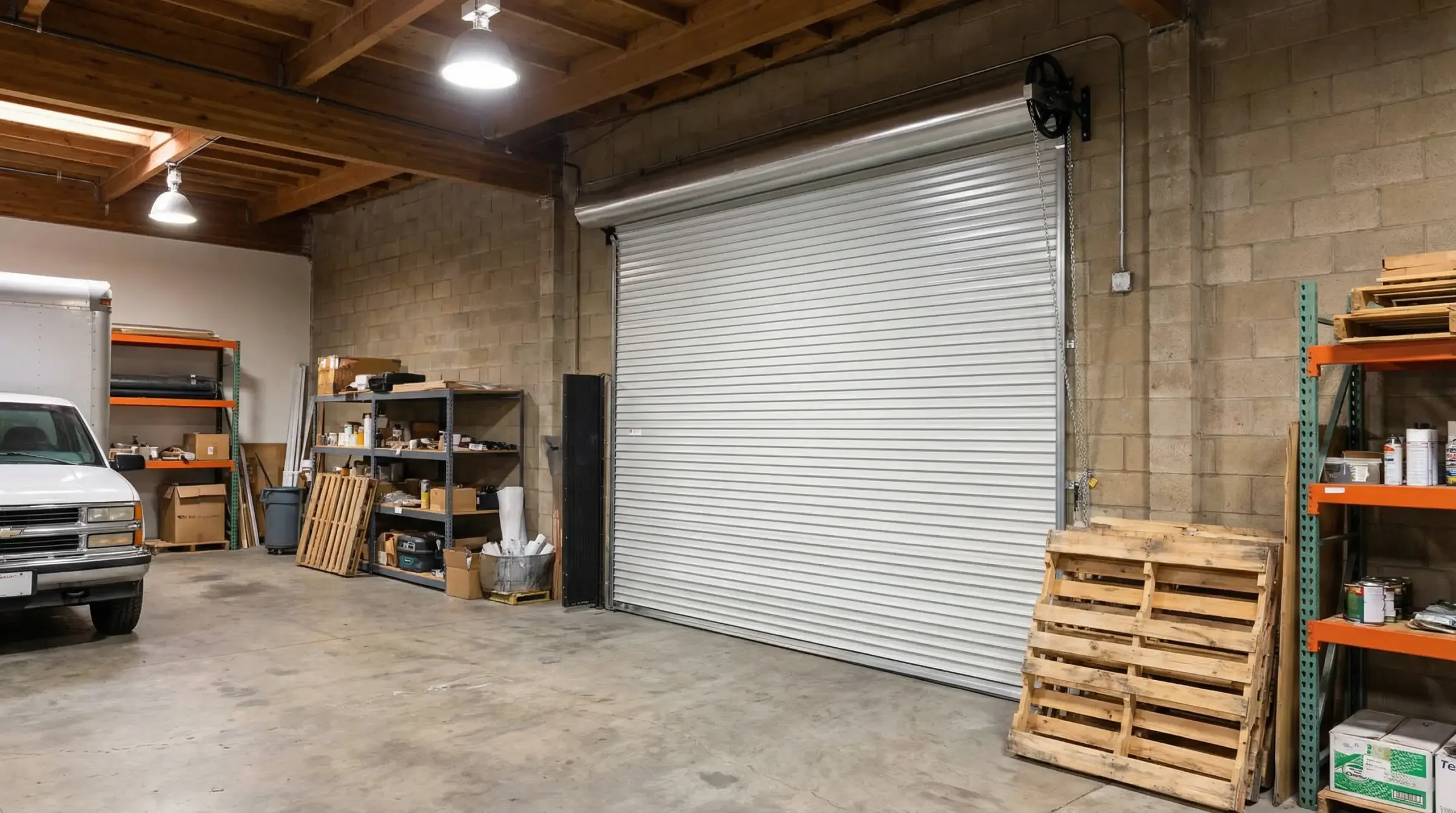 Commercial corrugated steel door installation, repair, maintenance