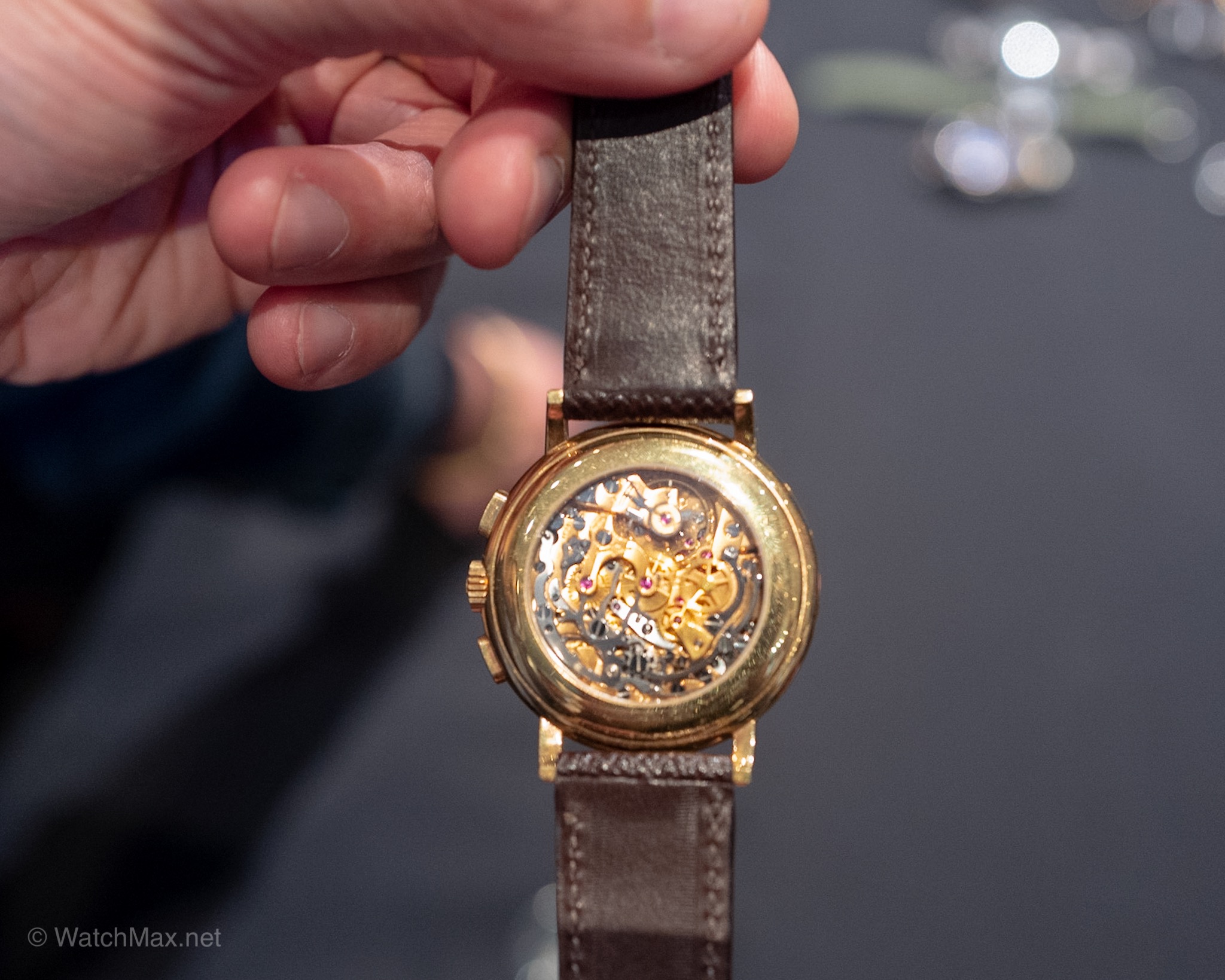 Caseback from @KleungSF's Ulysse Nardin's calendar chronograph with Lemania movement