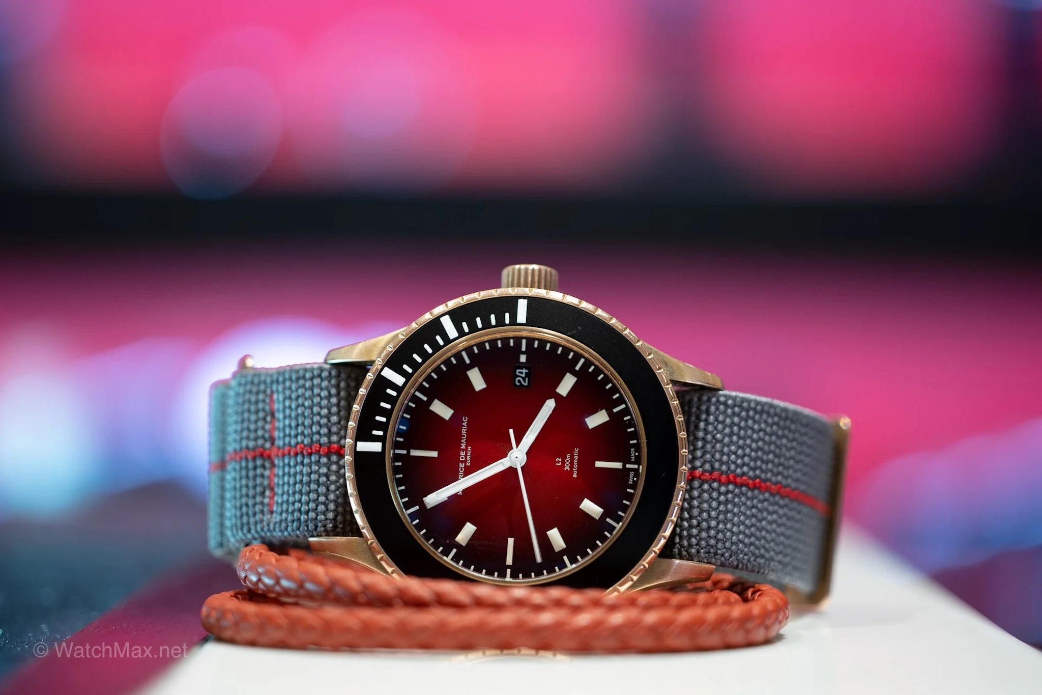 Review of the Maurice de Mauriac Diver L2  Bronze Deep Red Watch