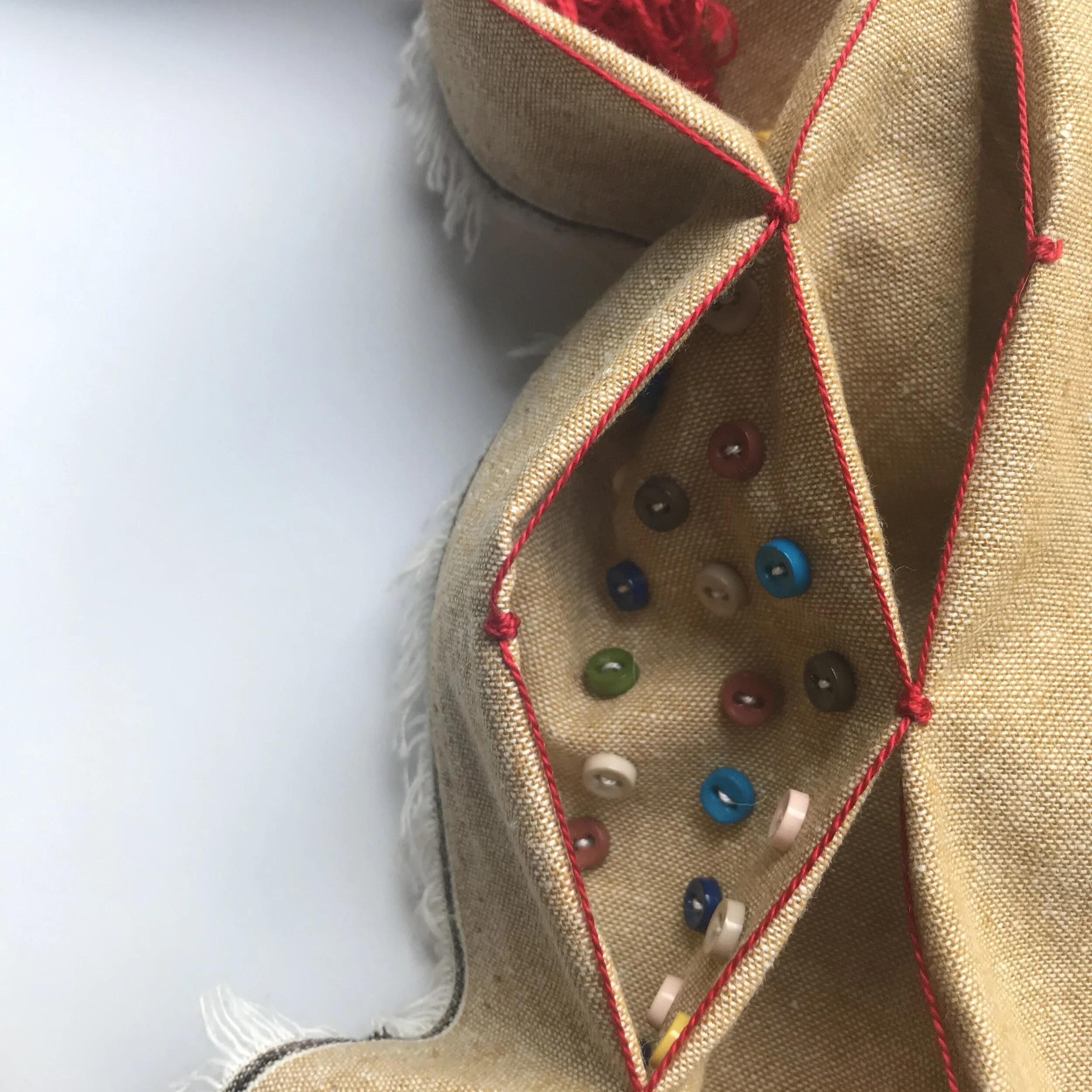 Smock on Linen, Button Embellishment