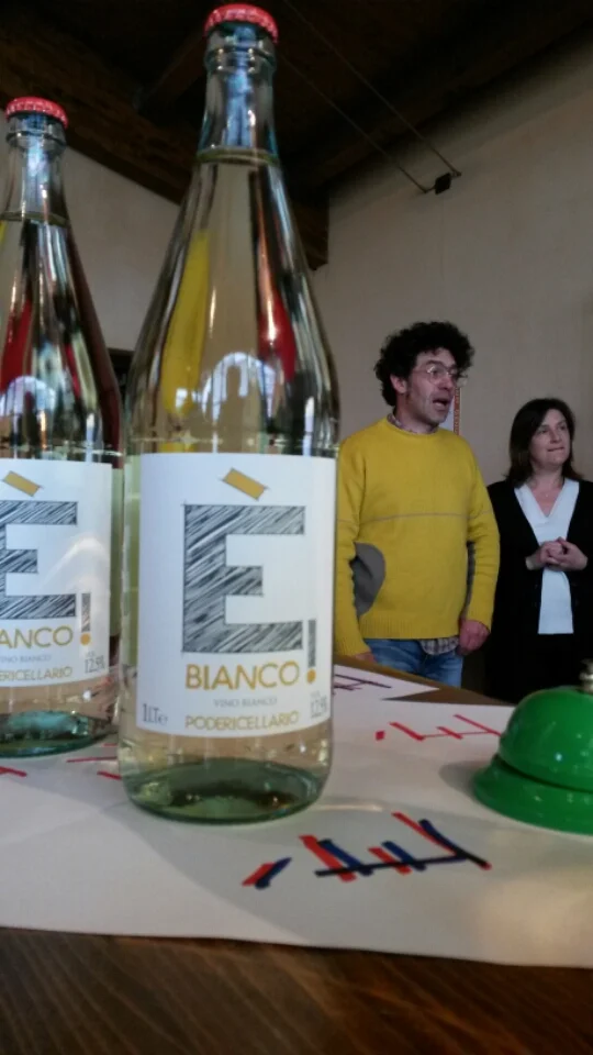 Fausto and Cinzio Cellario with the E Bianco. Source: devenishwinesgeek.typepad.com