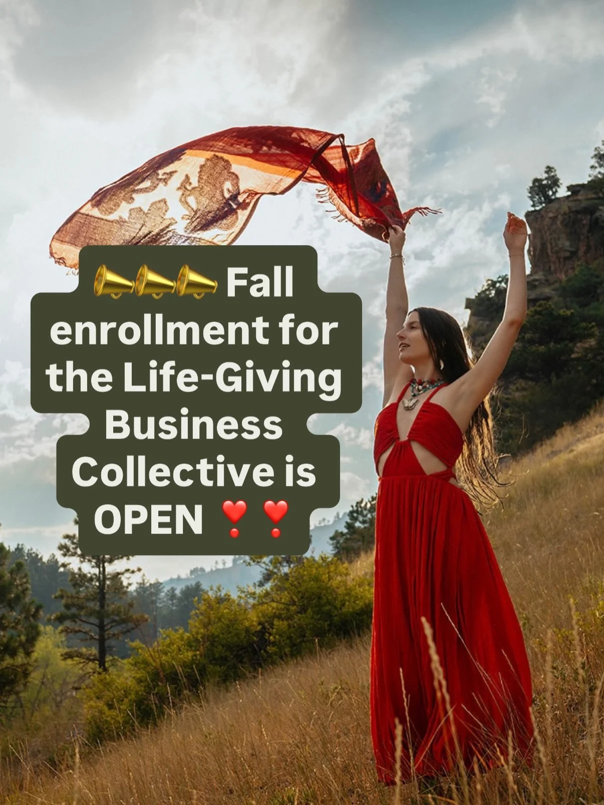 It&rsquo;s time!!!! Life-Giving Business Collective is open for Fall 2026 enrollment 🌈❤️&zwj;🔥✨ swipe for deets and sign up at the bio by October 23 to save $750 and receive a bonus 1:1 sesh.

Photo by my incredible LGB client @bellashepaints ❣️