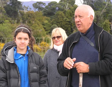 Ken McAnergney - Rarakau landowner and kaumātua (elder), with his family.