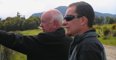 Ken McAnergney and Mike Gibbs, Rarakau landowners.