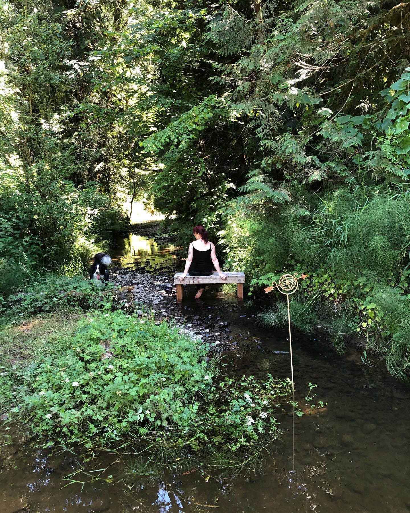 Tomorrow is going to be super crazy hot in the PNW. That shouldn&rsquo;t stop you from coming by my Open Art Studio and Open House for @theverdancyproject.
We have lots of shade and a very cool creek to dip your feet in and cool off.
Come early to be