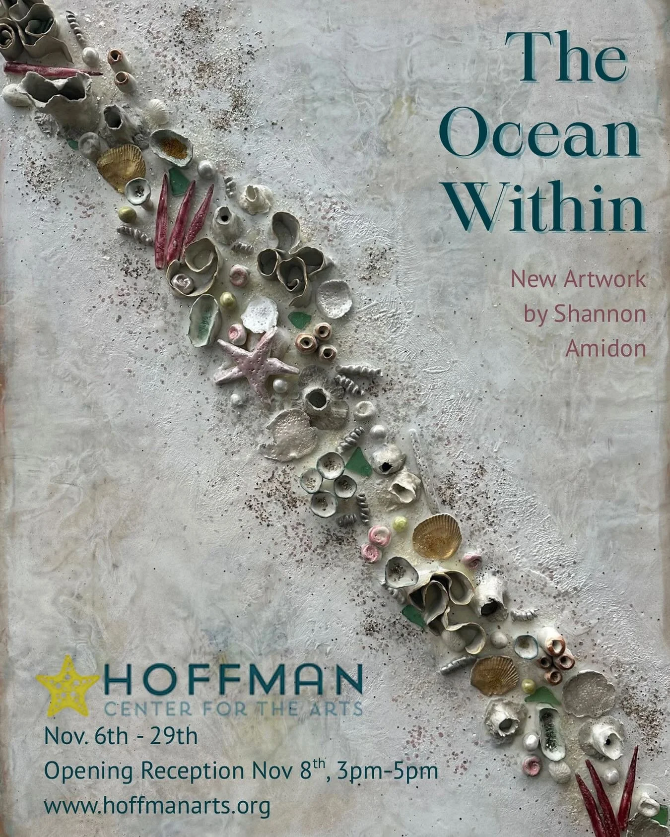 Happy to share that I have an upcoming exhibition @hoffmancenterforthearts with all new artwork inspired by the sea.

Opening Reception November 8 | 3:00-5:00pm
Exhibition runs November 6&ndash;29 | 12:00-5:00pm