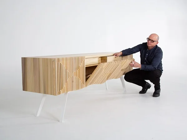 Jon Goulder with the Glissando Credenza available through Spence & Lyda
