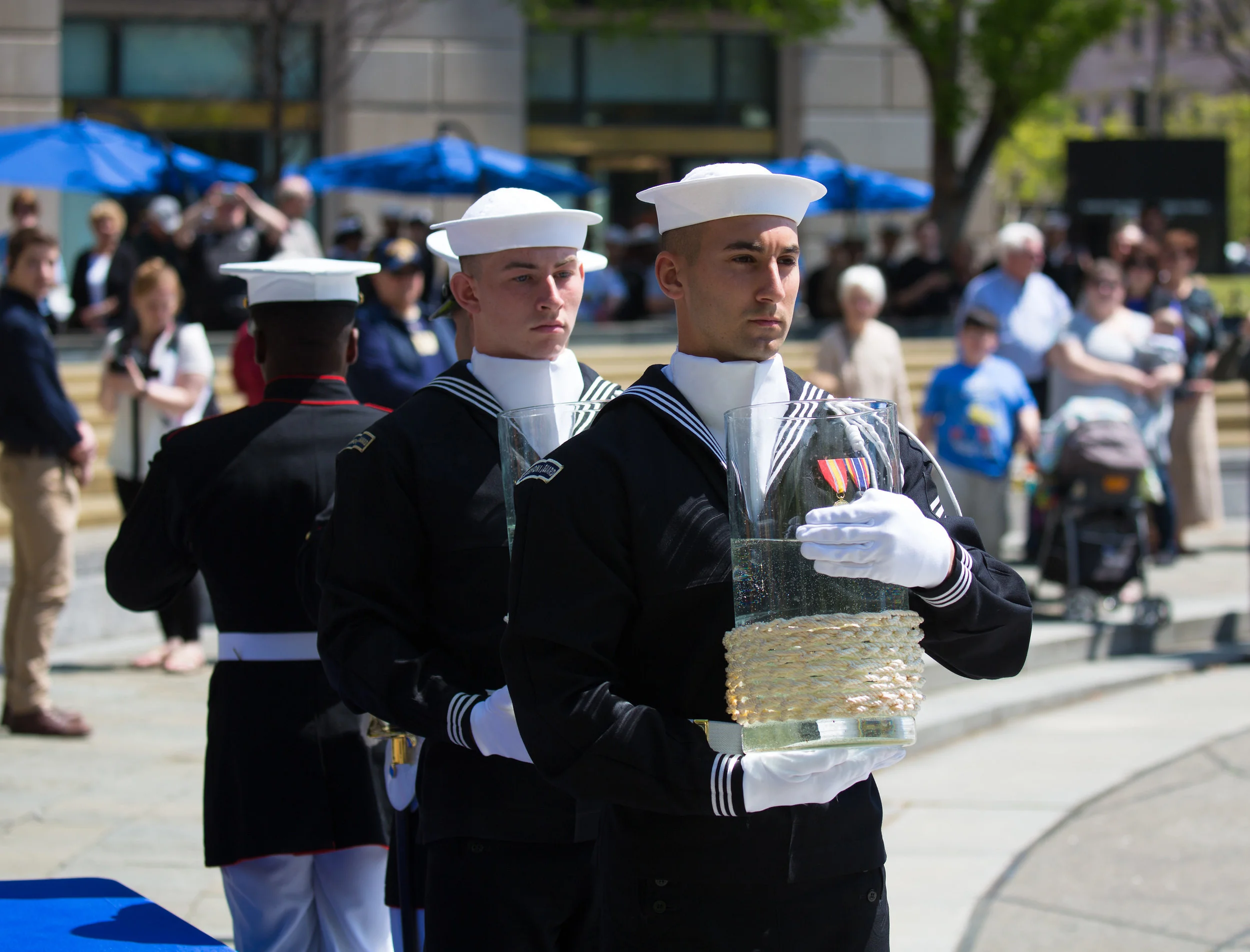 Cherry Blossoms in Full Bloom for Annual Blessing of the Fleet Ceremony