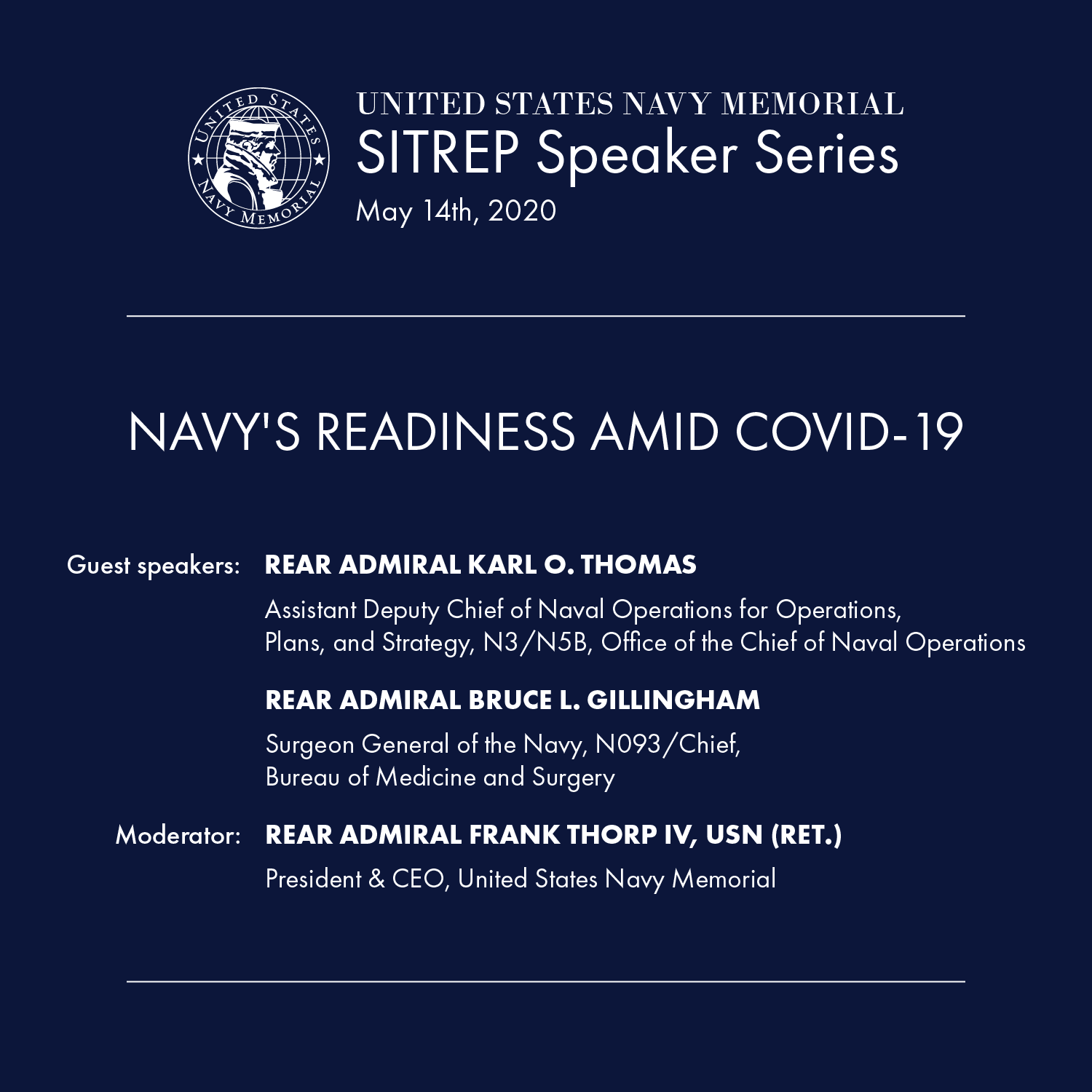 SITREP Speaker Series: Navy's Readiness Amid Covid-19