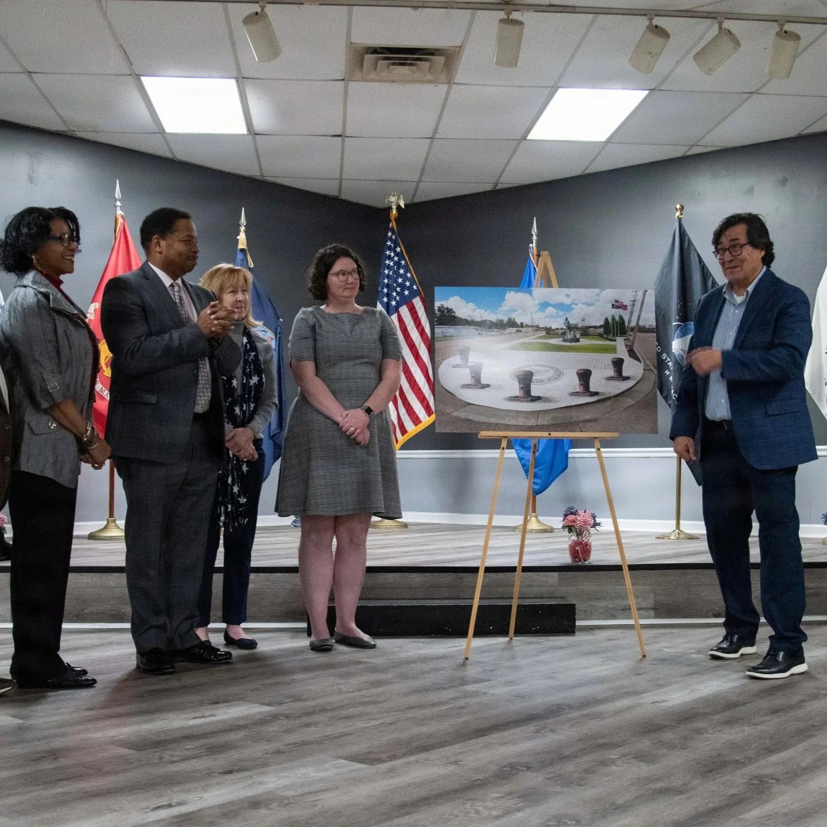 Millington Mayor Unveils Lone Sailor Monument Plaza Rendering