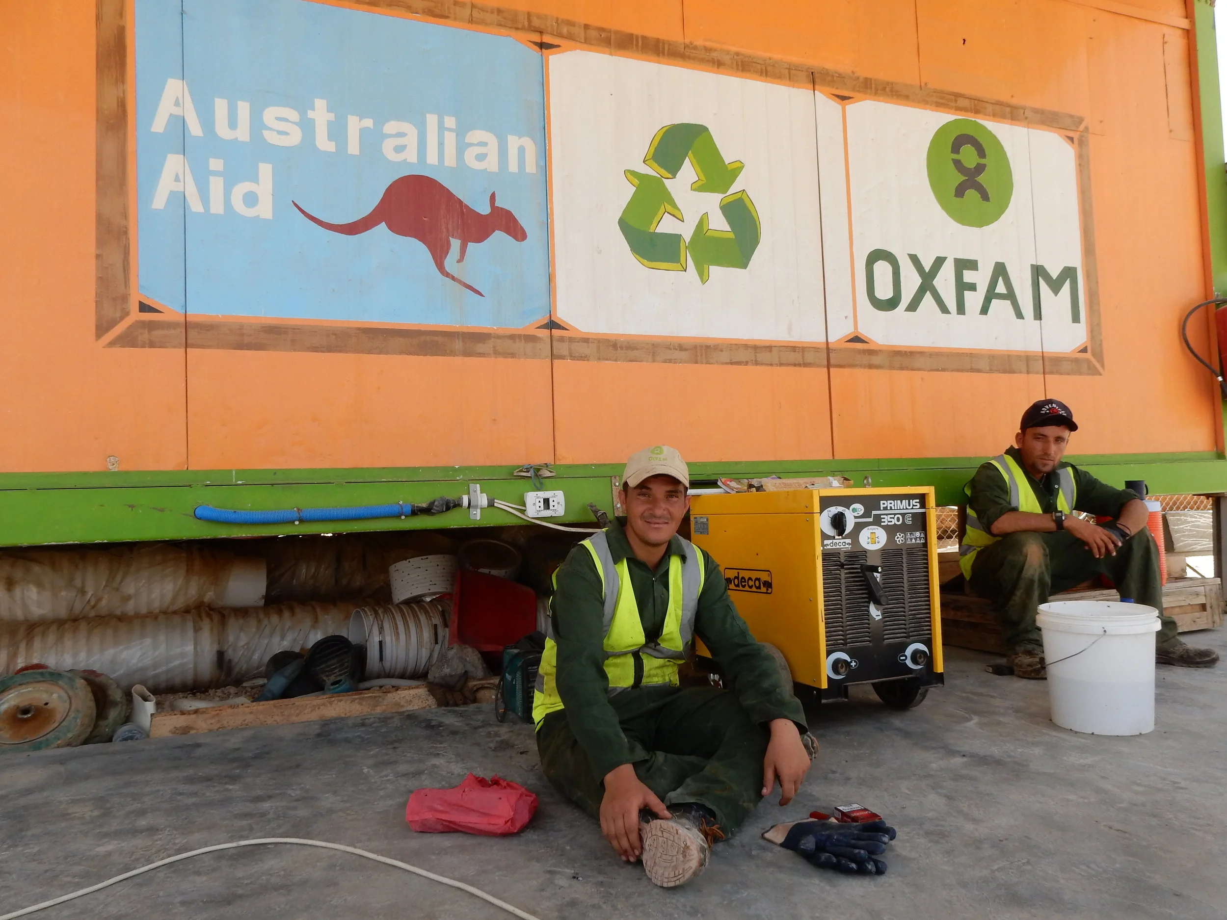 Turning waste into work in Jordan's Za’atari refugee camp ©James Riturban, Oxfam Australia
