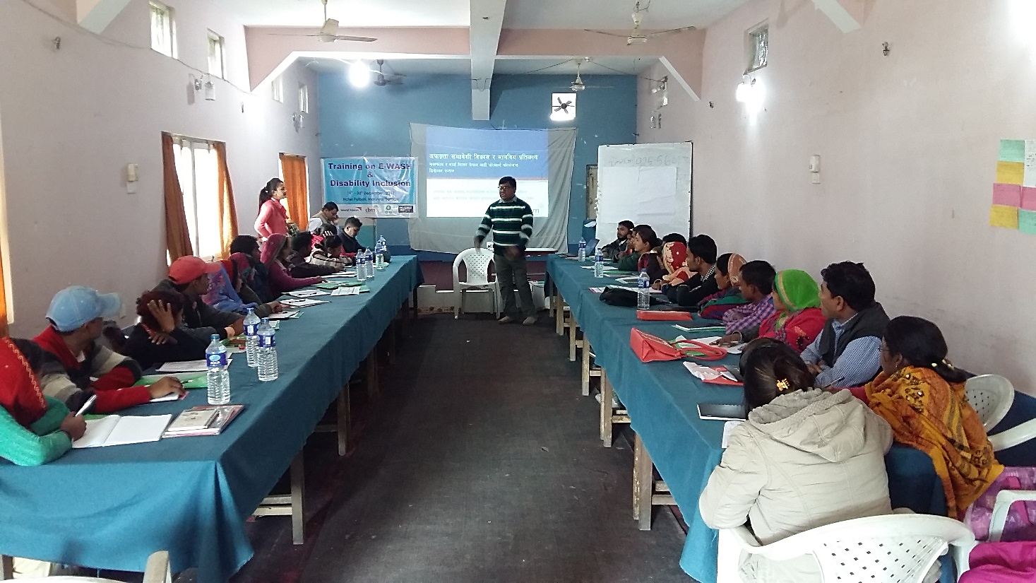 Photo caption: The trainer from CBM and attendees at the training session. Photo credit: CBM. Date: January 2018.