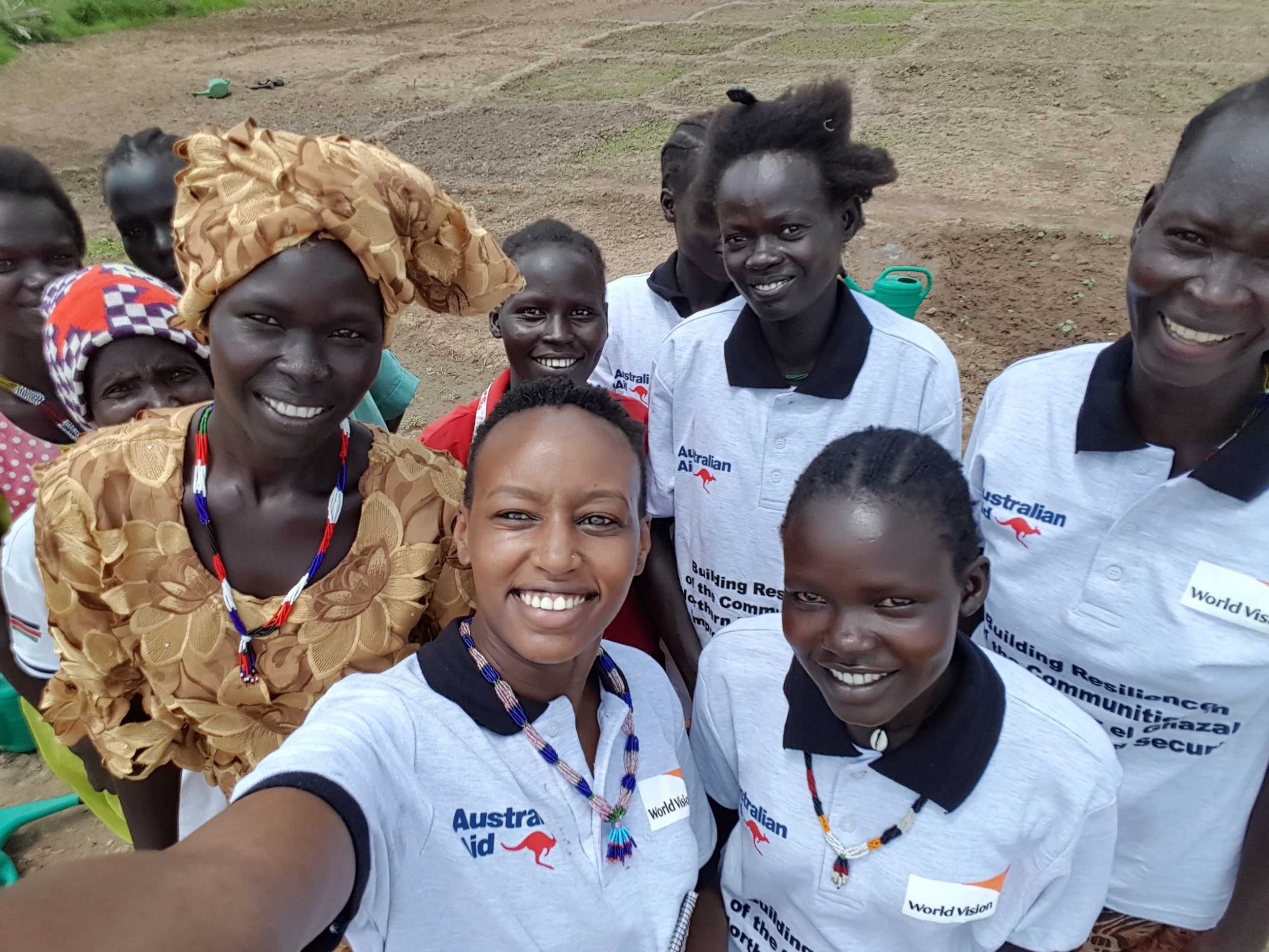 On a demonstration plot working to improve agricultural practices in a region affected by drought, South Sudan. January 2018 ©World Vision Australia