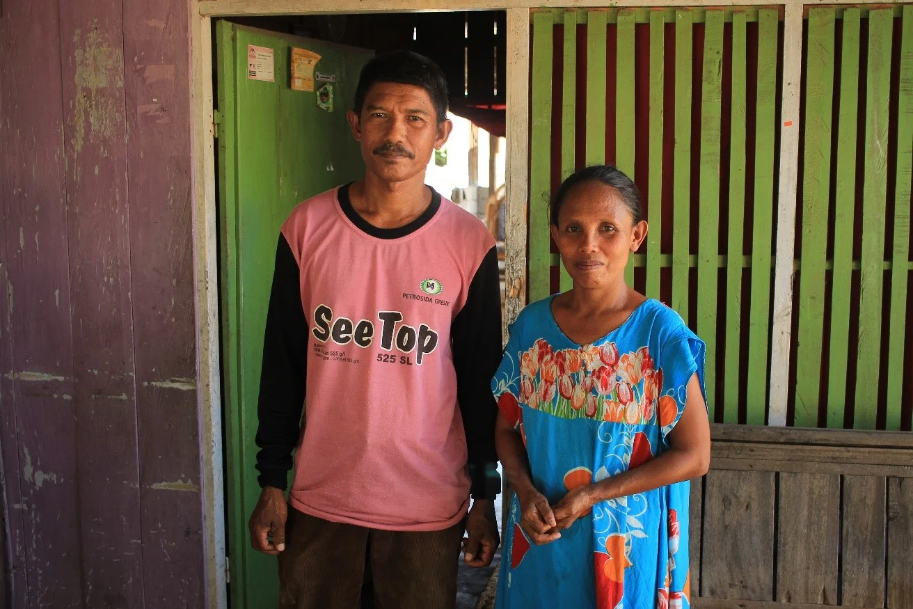 Above: Eliwati and her husband - beneficiaries in Pombewe