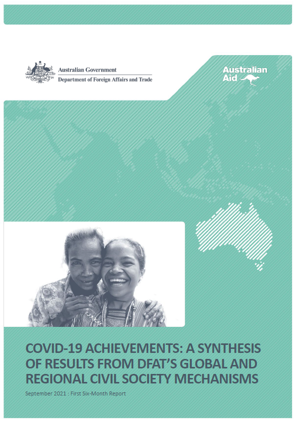 COVID-19 achievements: a synthesis of results from DFAT's global and regional civil society mechanisms