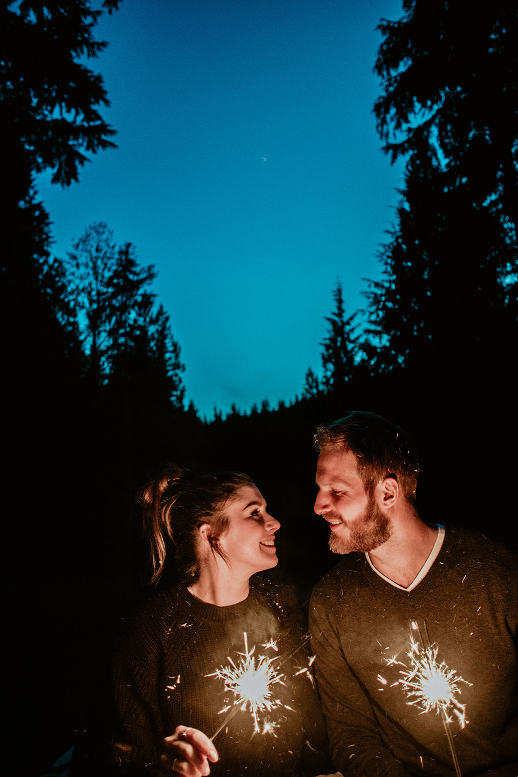 romantic sparklers wedding engagement