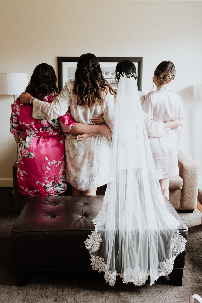 bridesmaids from the back