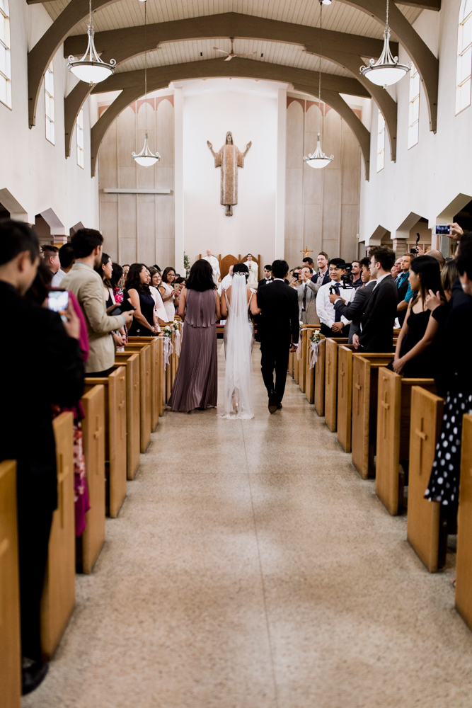 bride walking down the aisle