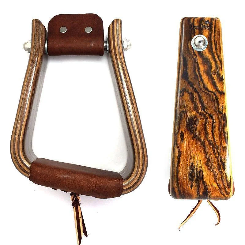 ANGLED ROPER STIRRUP - available in all woods