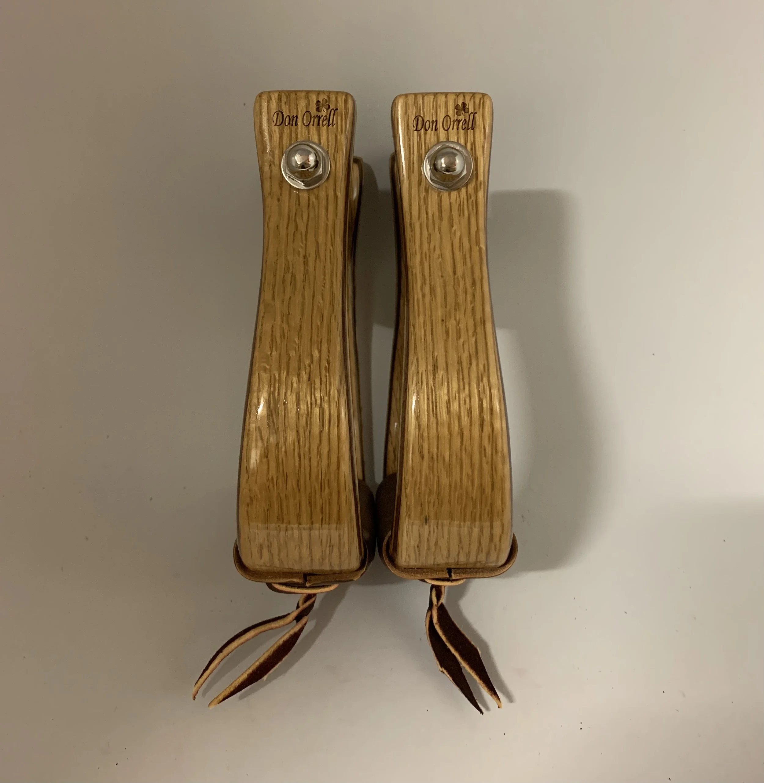 Don Orrell 2” Flat Bottom Stirrups - White Oak