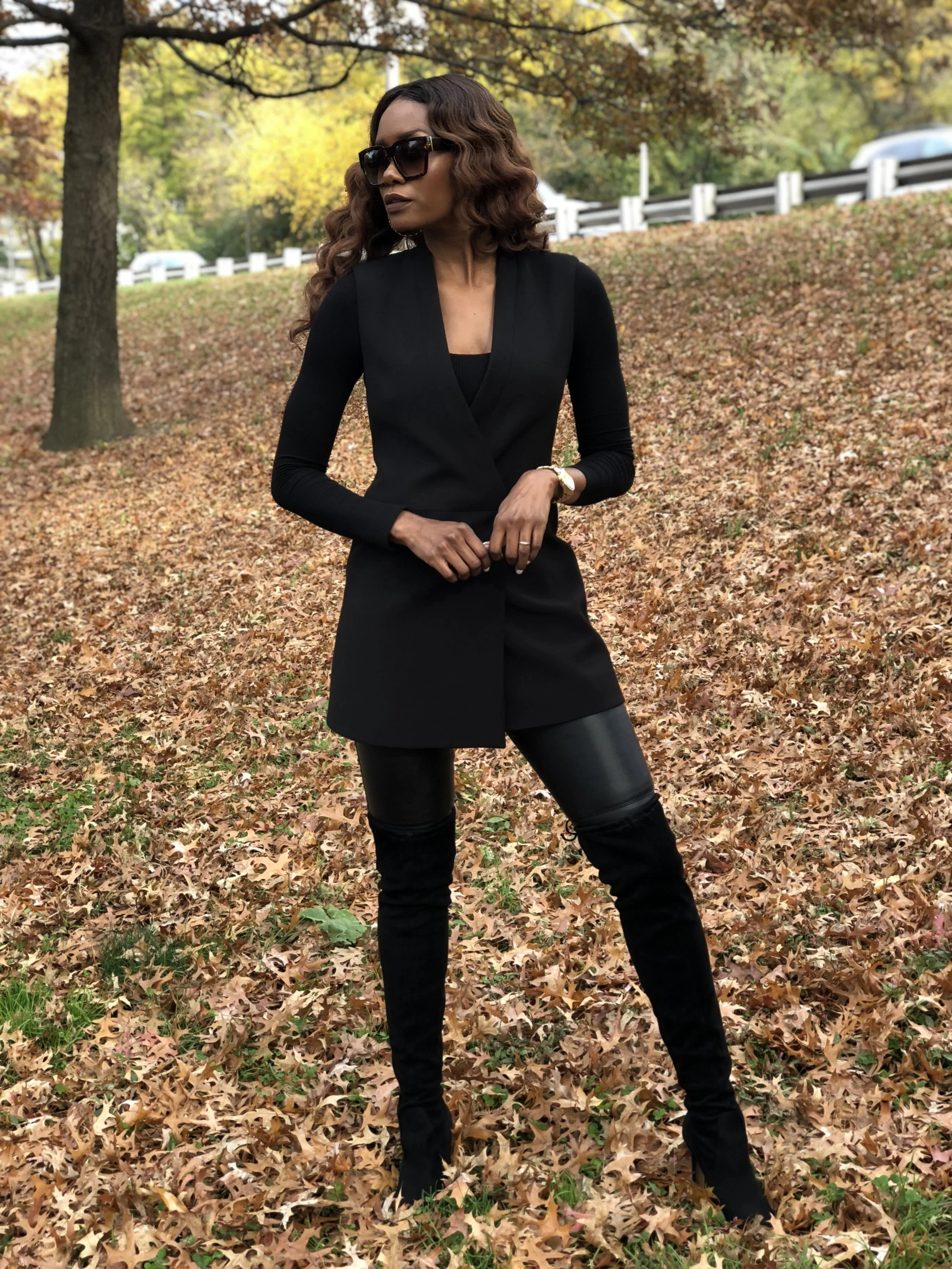 On Me: H&M Faux Leather Moto Leggings, $24.95