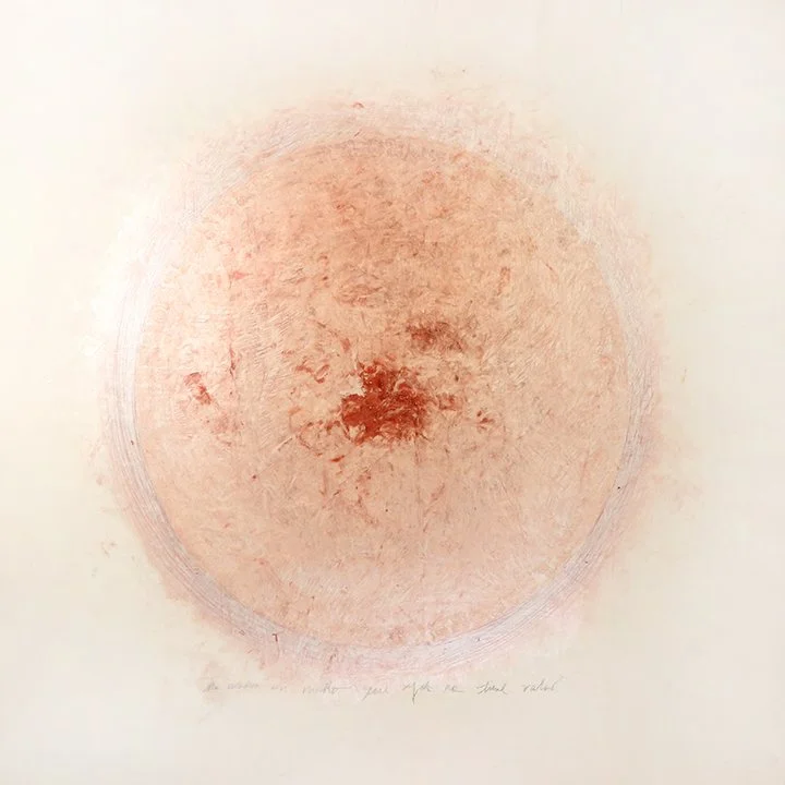 A painting with mold that no longer has value/ oil pastel on canvas/ 53x53 in/ 2021.($4000)