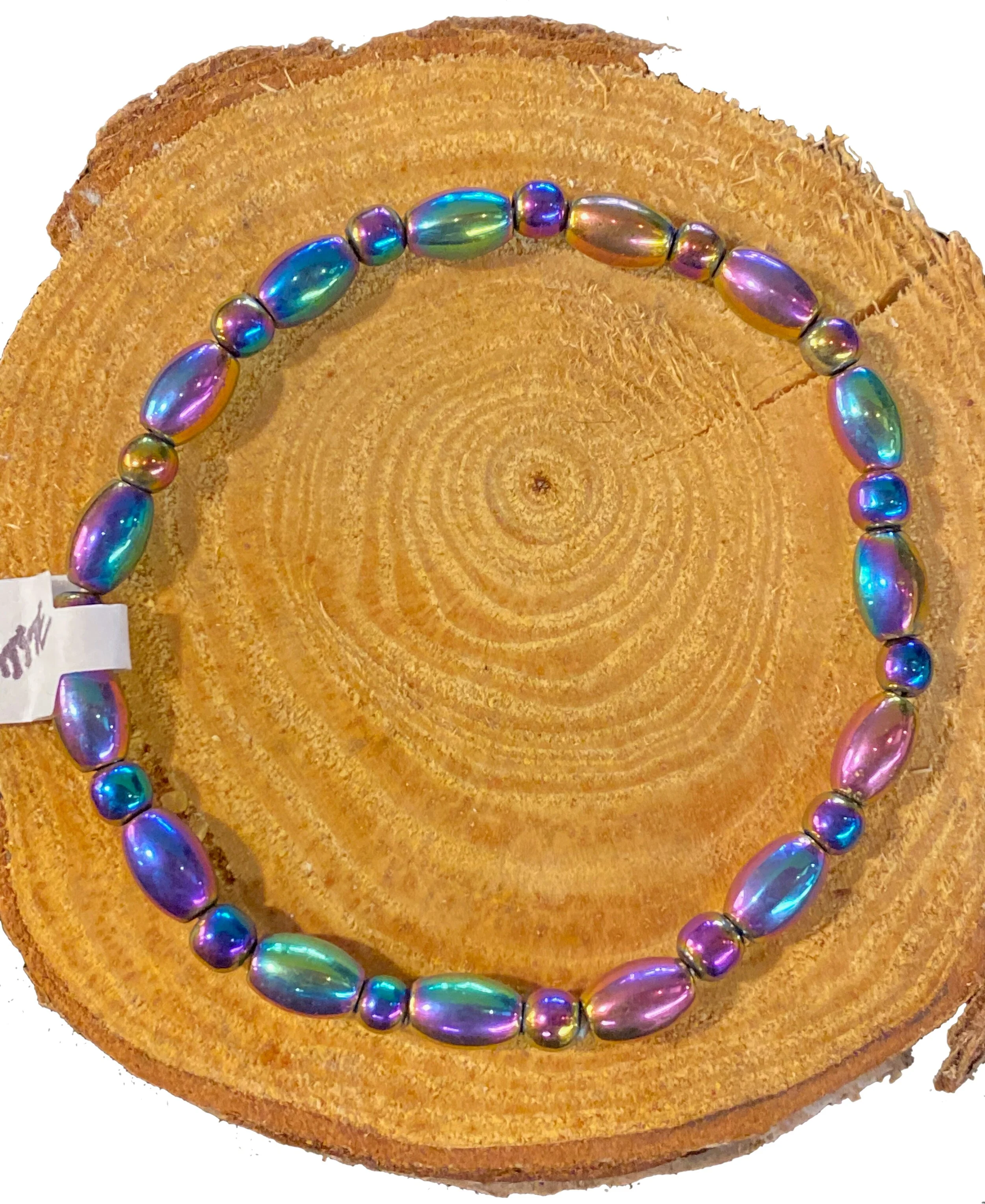 Rainbow (Titanium Plated) Hematite Bracelet