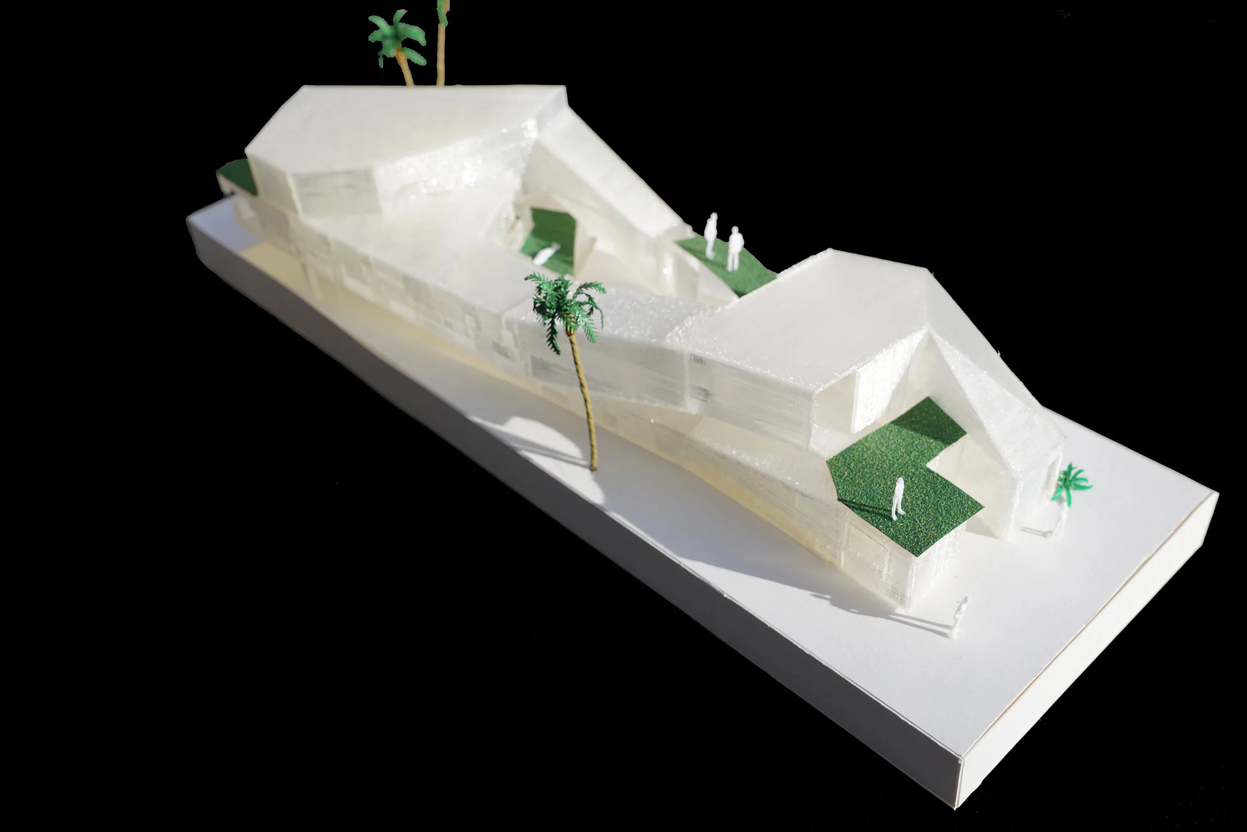  Street-side entrance for all three units. 