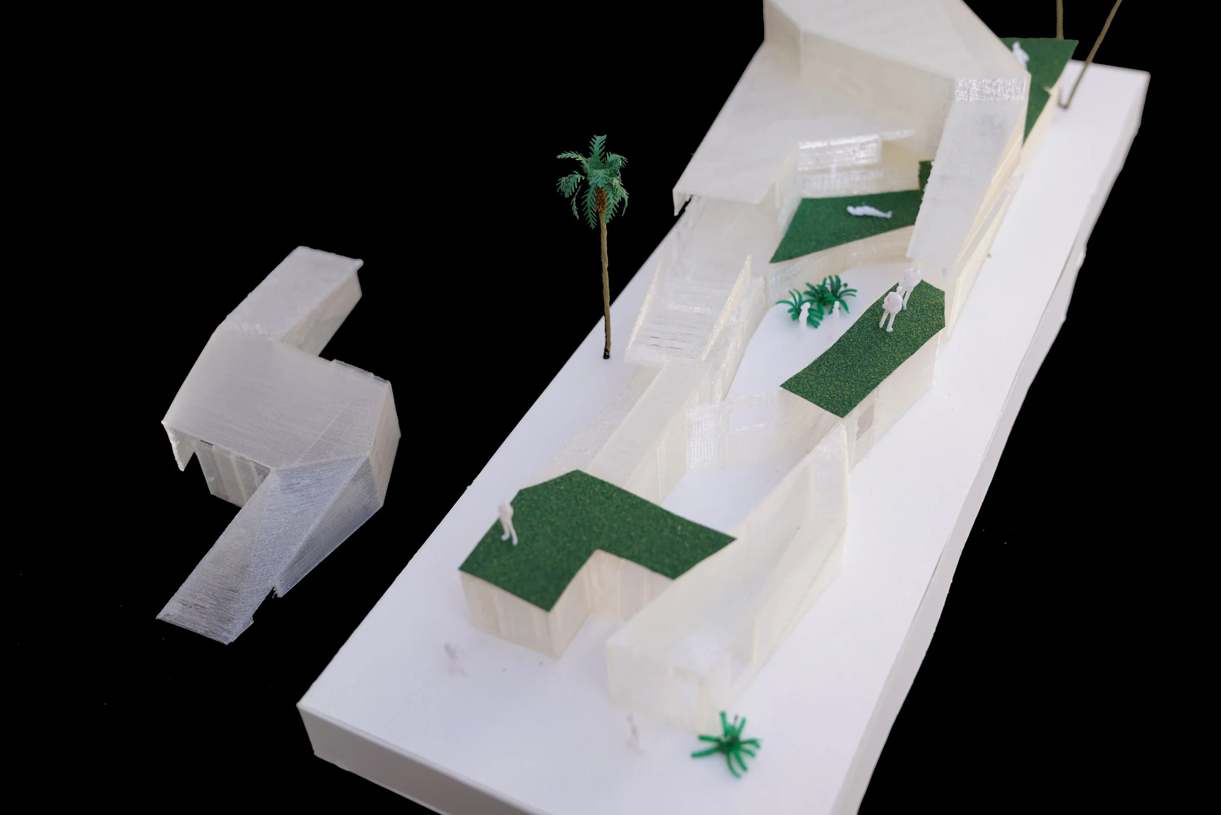  Use of 3D printing technology to allow peek-a-boo perspectives inside the dynamic units. 