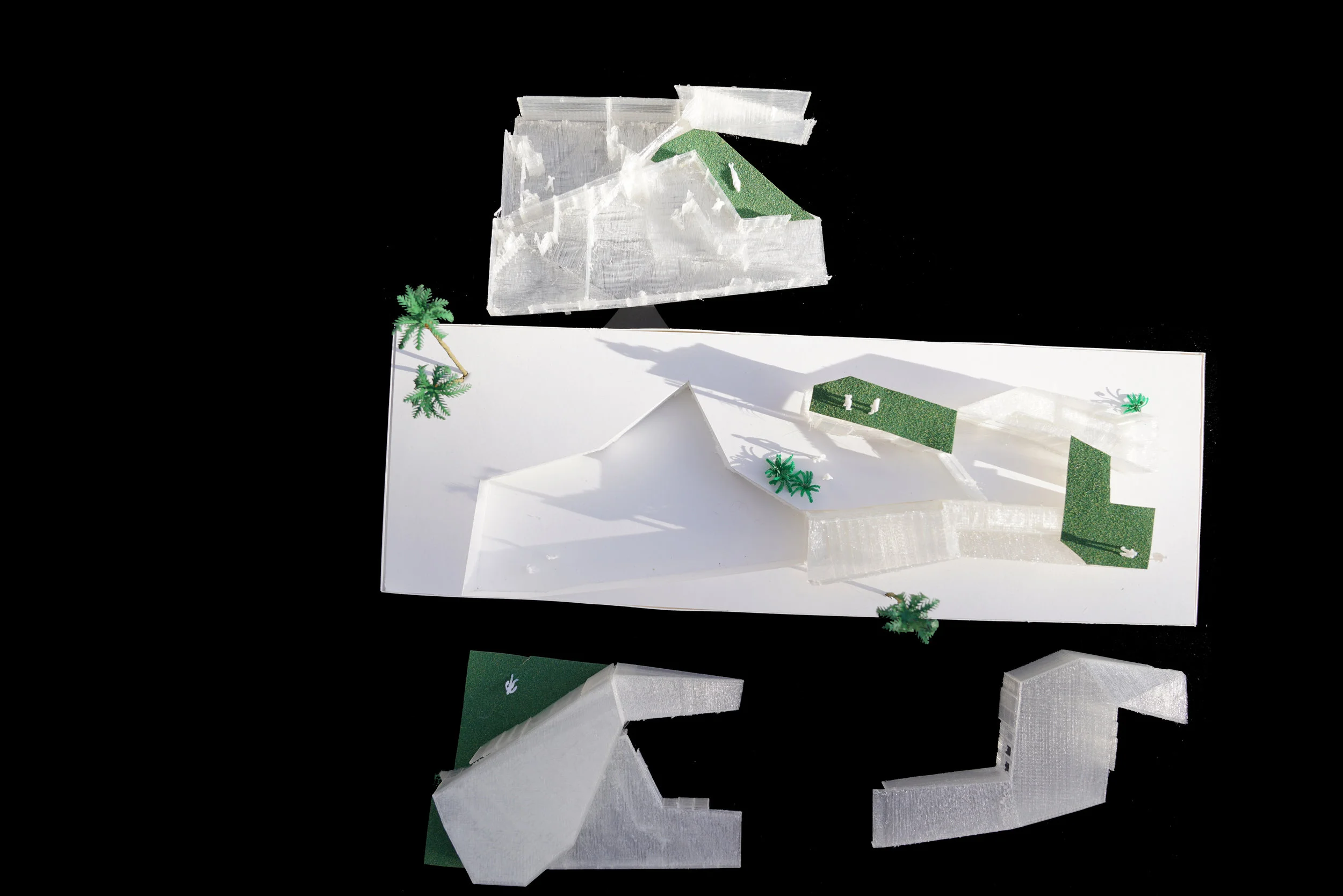  Based around a central courtyard, the units undulate underground and into the sky. 