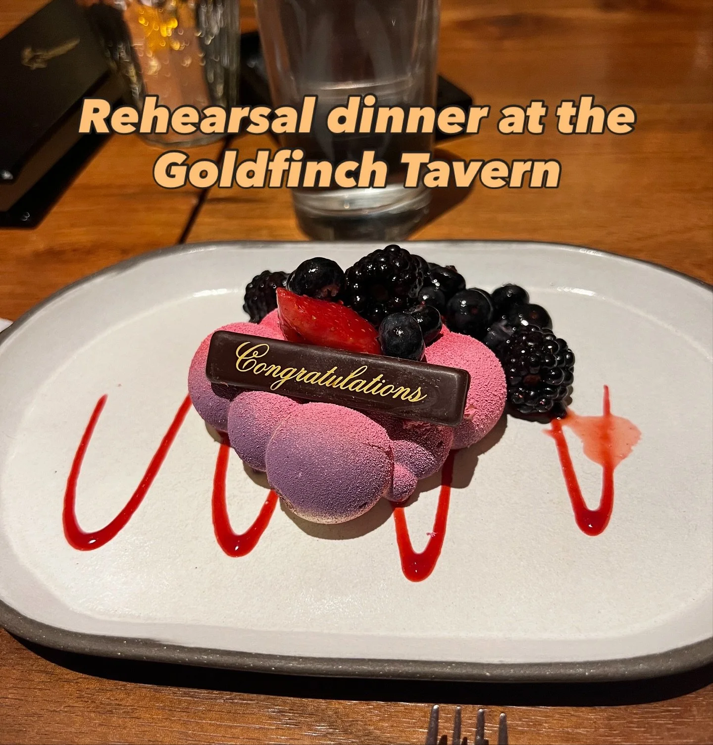 For those who missed my stories, I got married last weekend! I&rsquo;ll share more about our special day when we receive the professional photos, but for now, I want to shout out the team at the Goldfinch Tavern for a wonderful rehearsal dinner exper