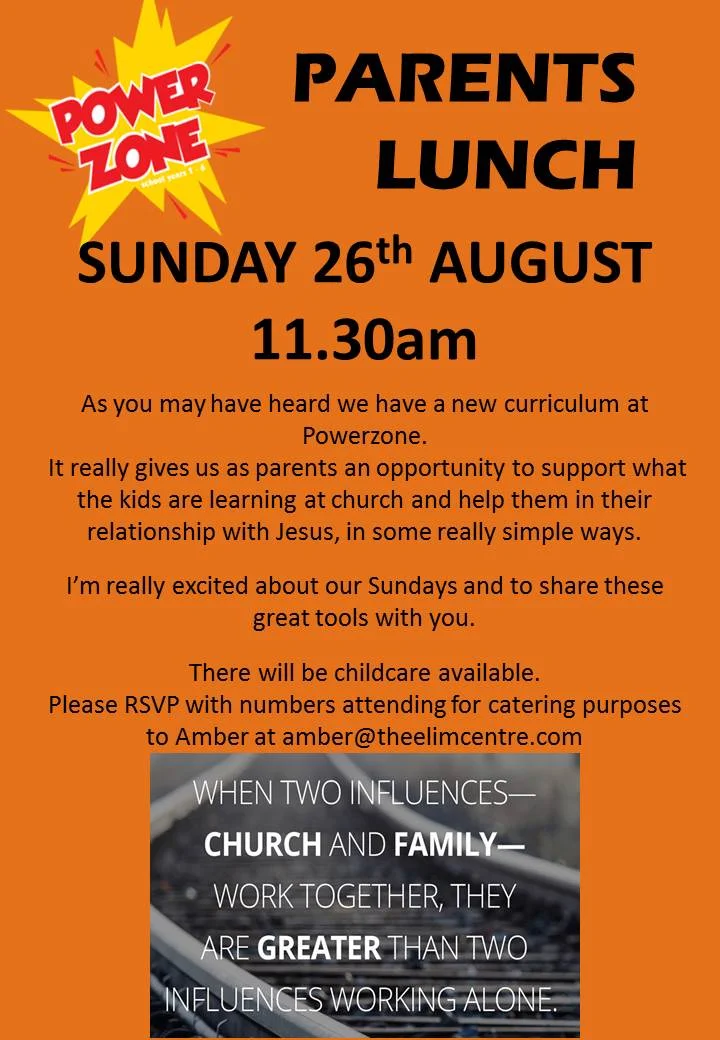 Kids Ministry Parents Lunch