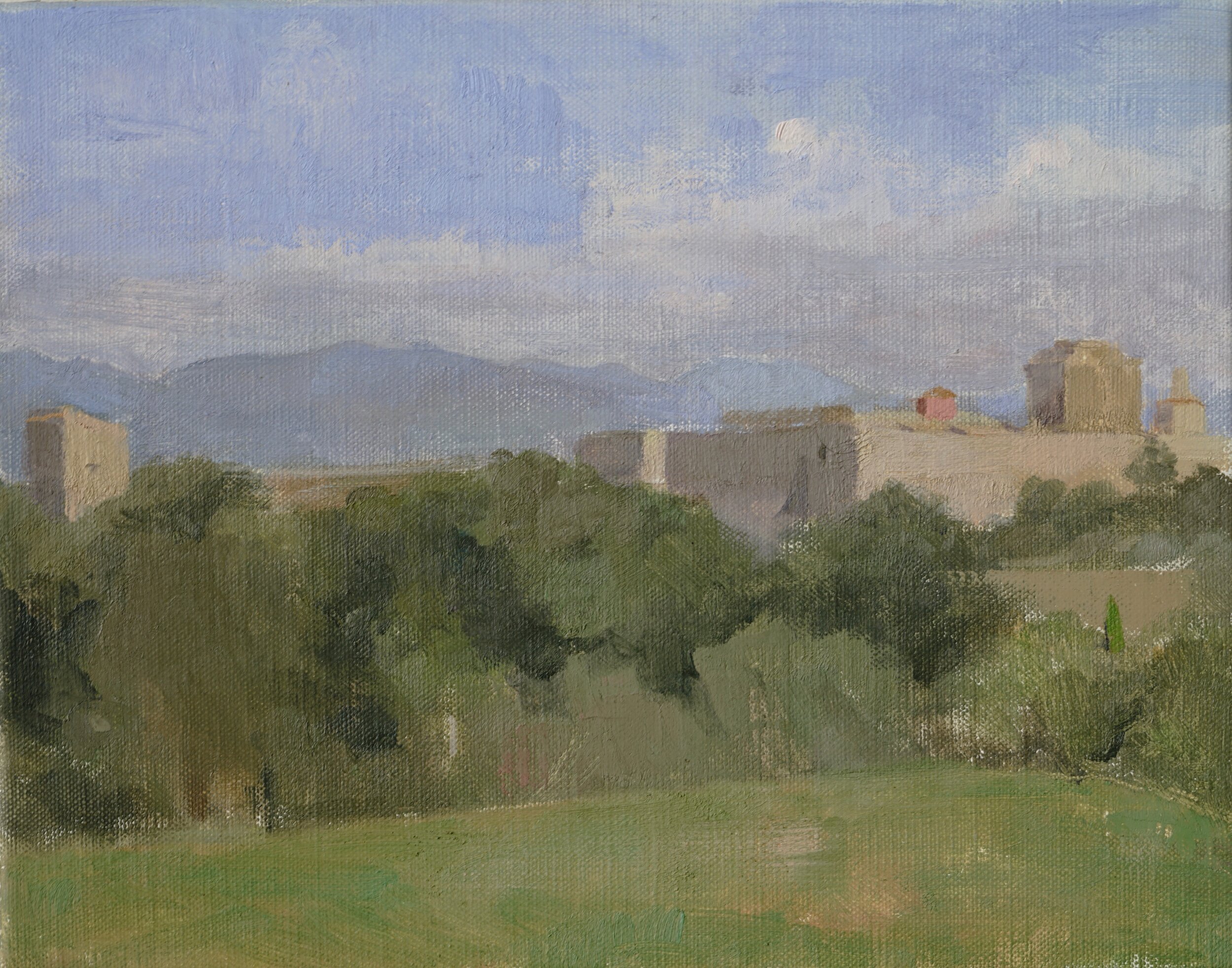 Civita from the Garden at Villa Bianca, 2014