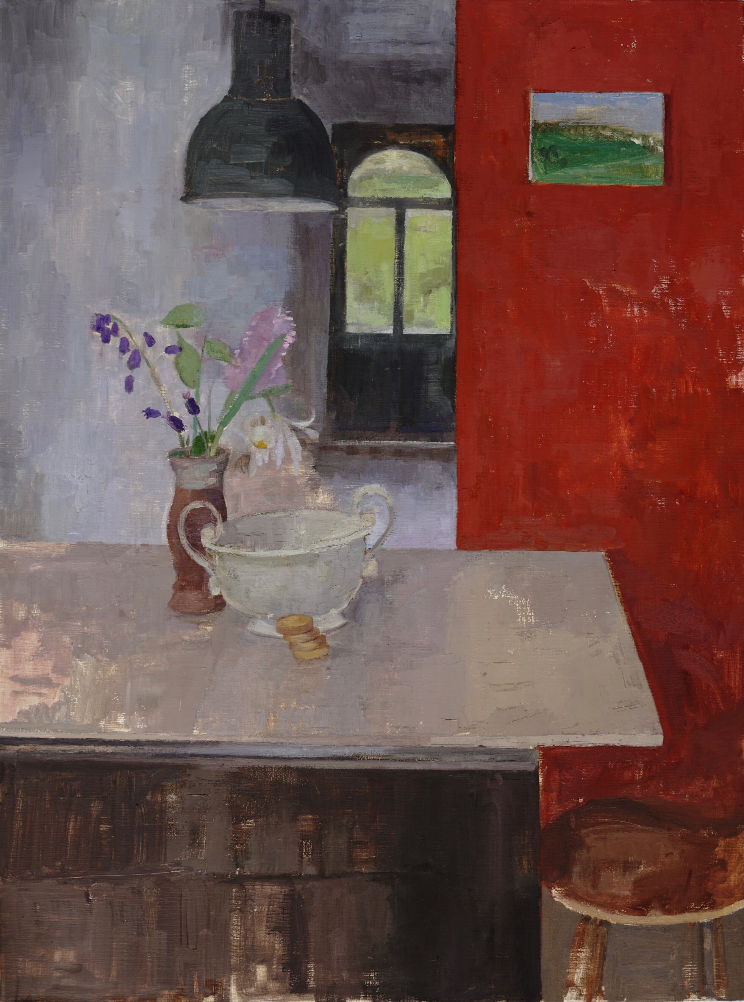 Interior with Bluebells and Landscape, 2017