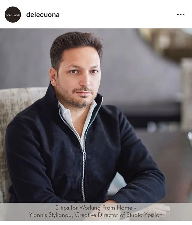 Thank you @delecuona for featuring my tips on #wfh 
@delecuona is a must in all our schemes and one of my favourite fabric companies. .
.
.

#studioypsilon #studioypsilontoday #delecuona