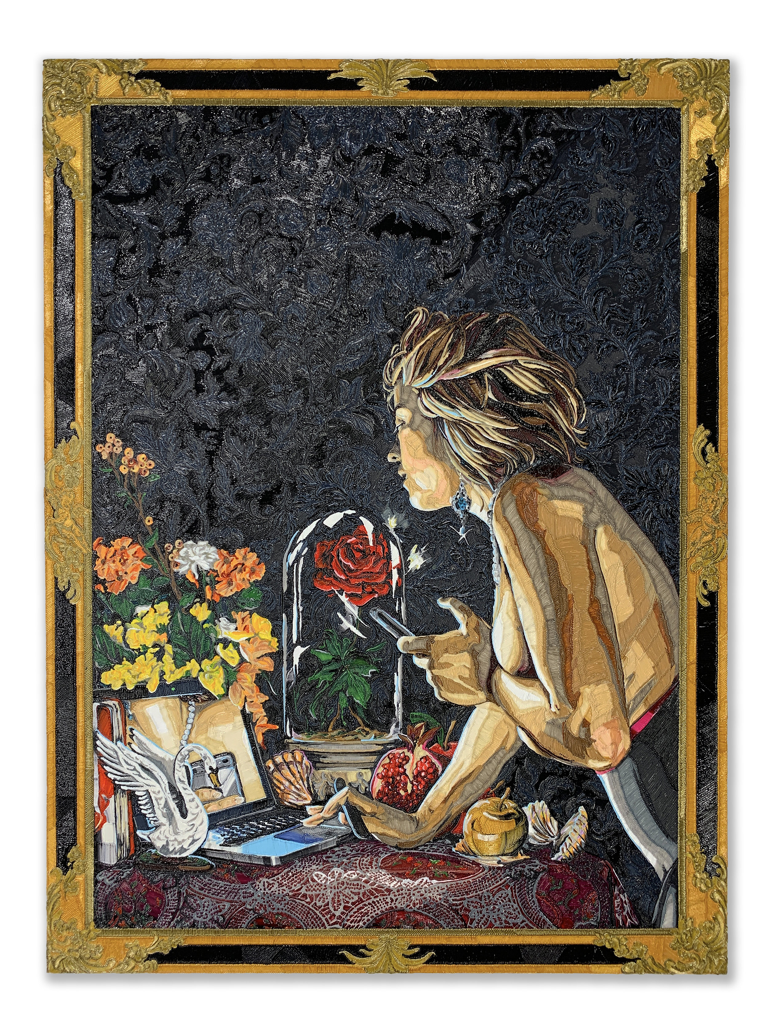  CATCHER, 2019  48 x 36 inches, PLA on panel 