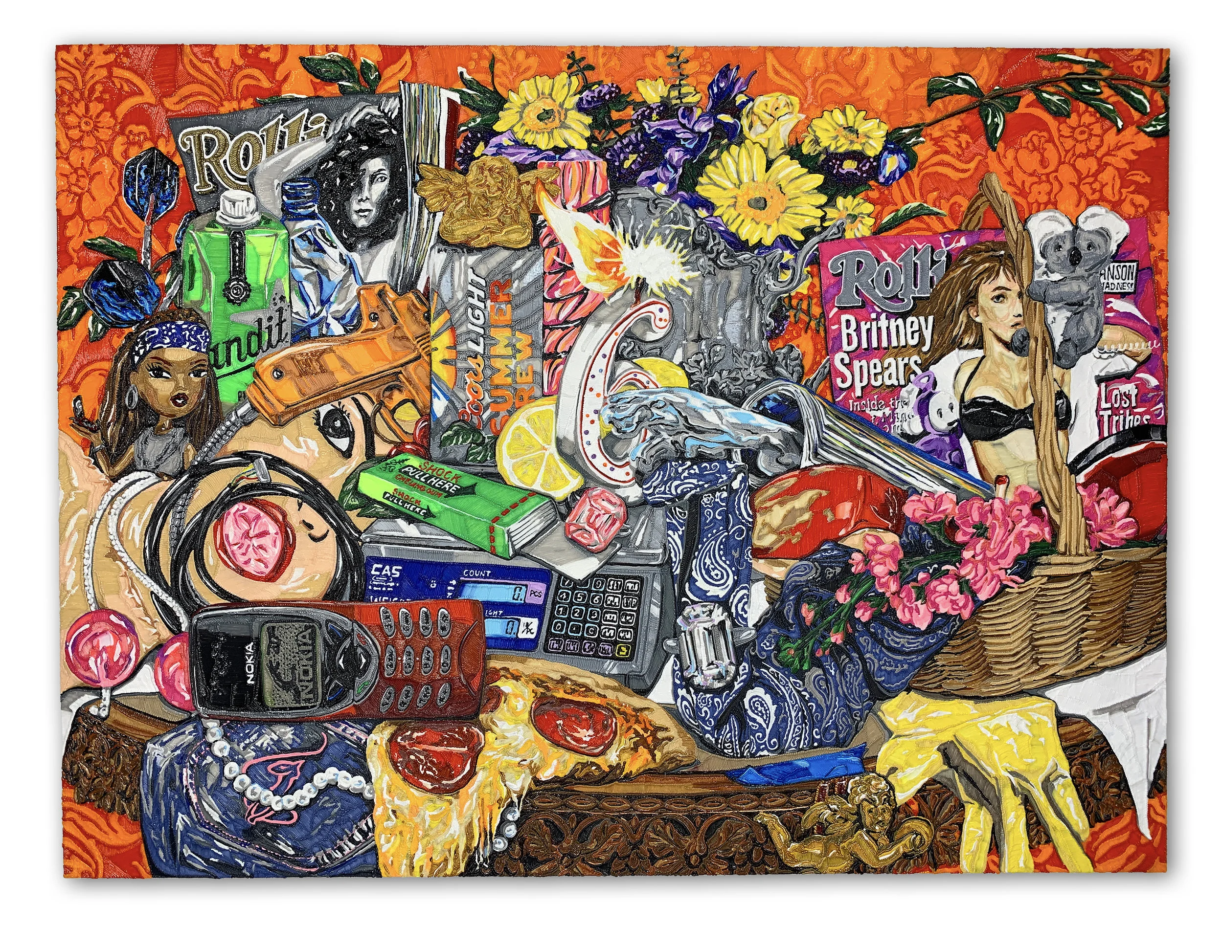  BOOTLEG, 2019  36 x 48 inches, PLA on panel 