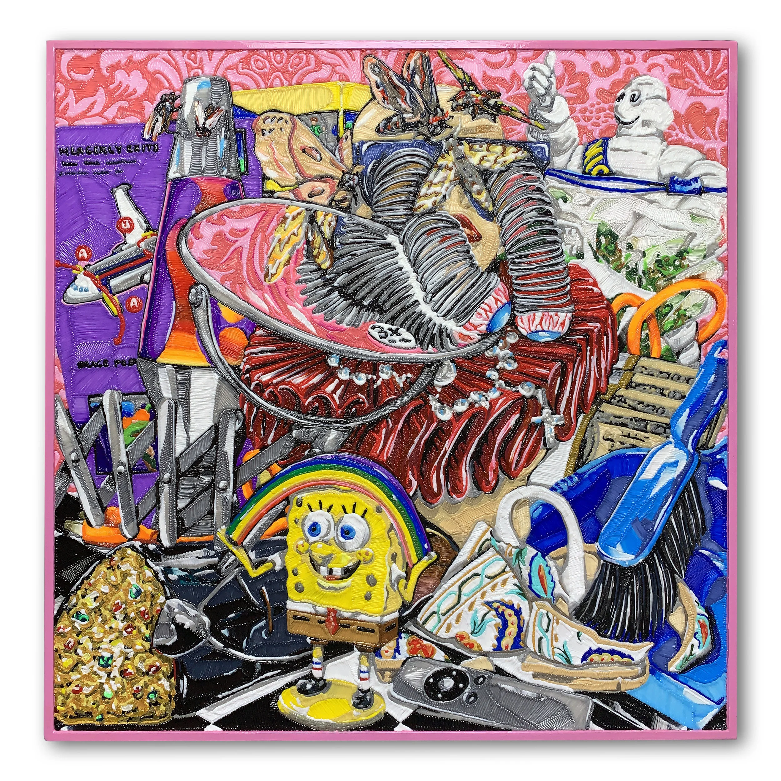  IT WAS ALL A DREAM, 2019  24 x 24 inches, PLA on panel 