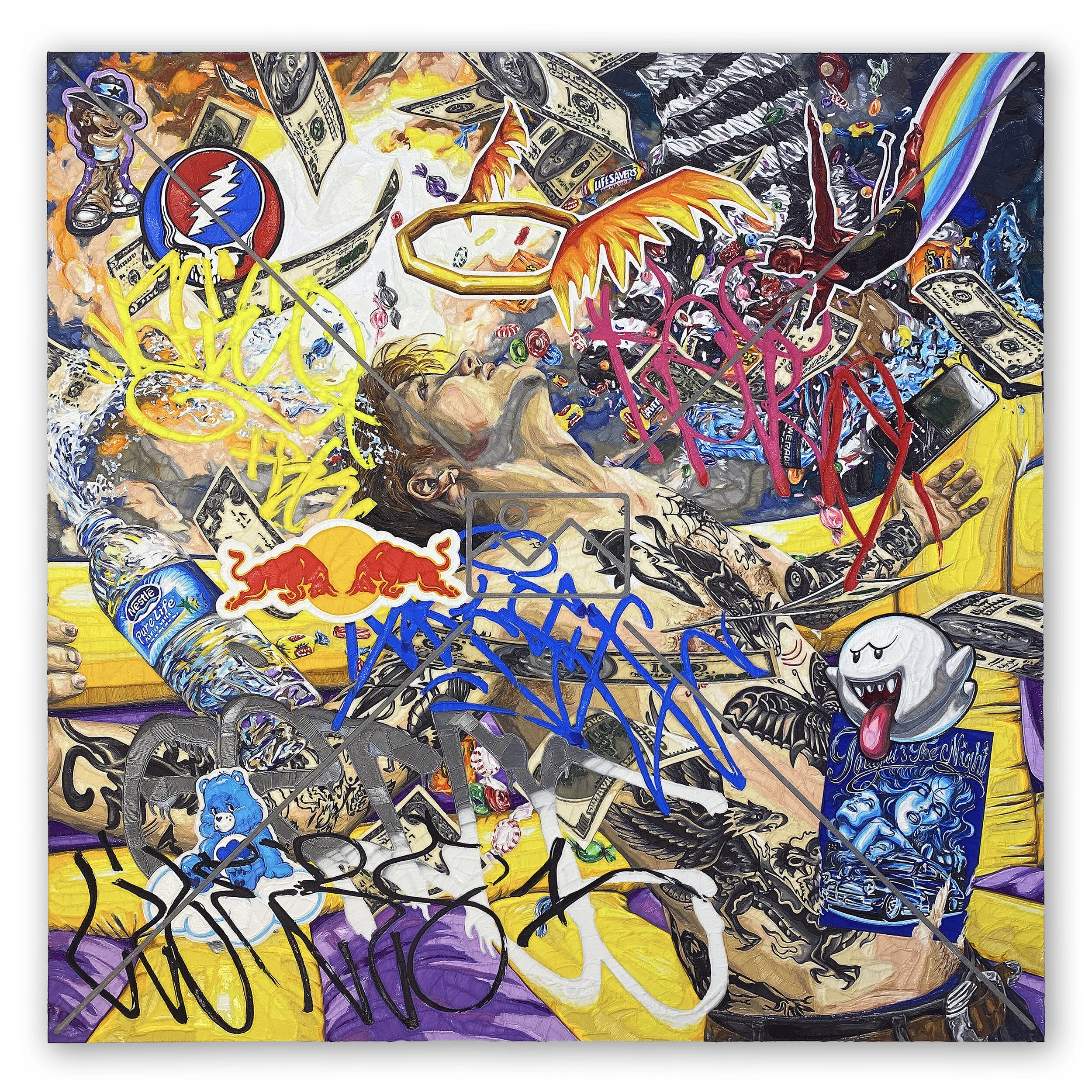  UNTITLED 007, 2020  60 x 60 inches, PLA on panel 