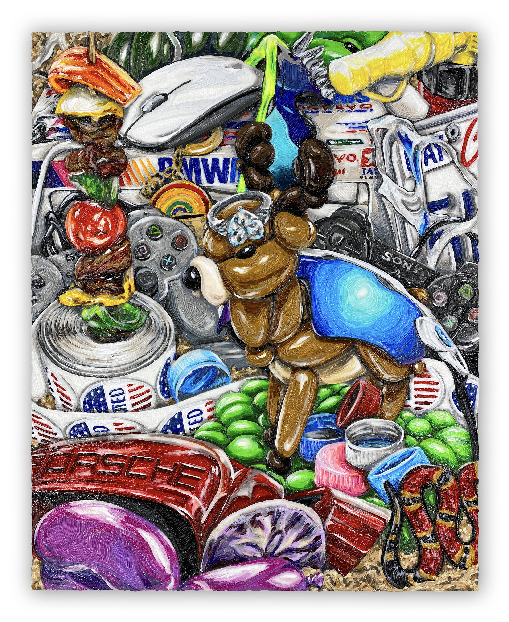  WASHED UP, 2020  20 x 16 inches, PLA on panel 