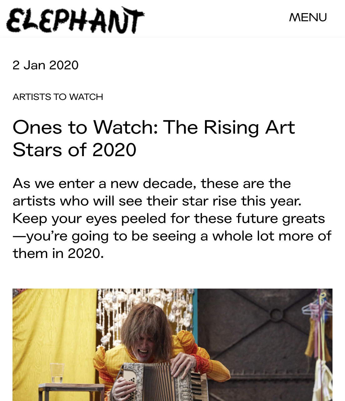 Ones to Watch: The Rising Art Stars of 2020
