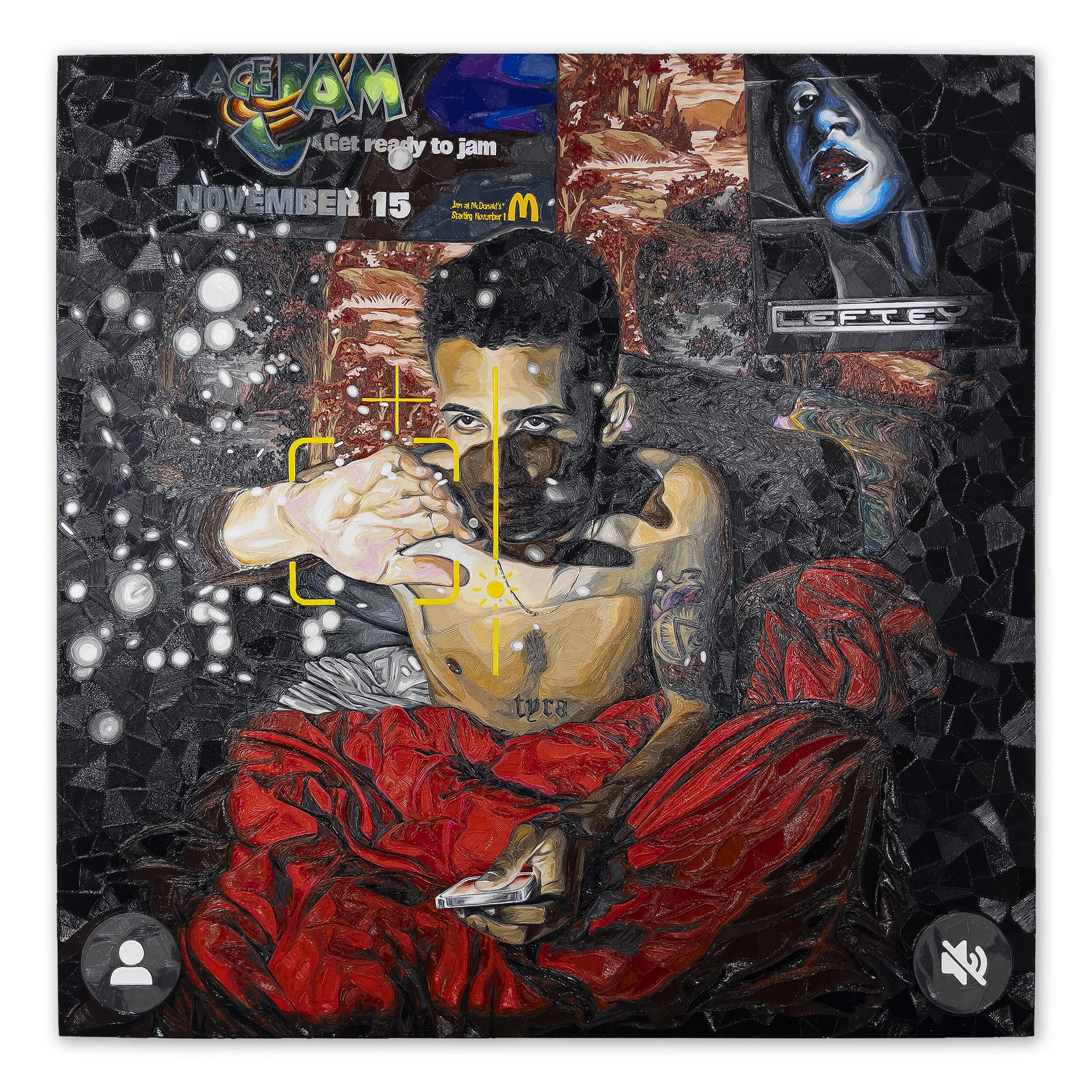  QUIET HOUR, 2021  60 x 60 inches, PLA on panel 