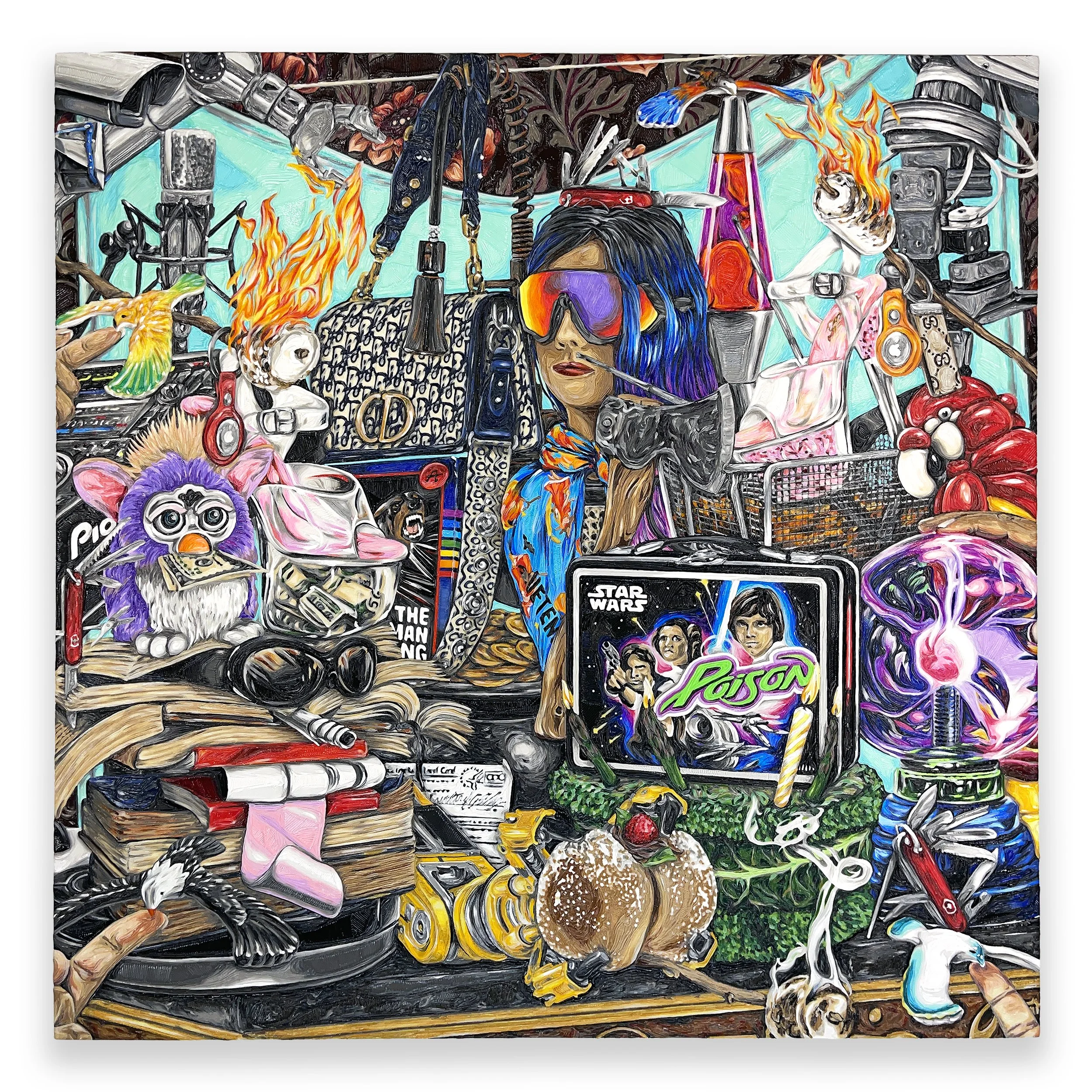  CONTENT MILL, 2021  40 x 40 inches, PLA on panel 