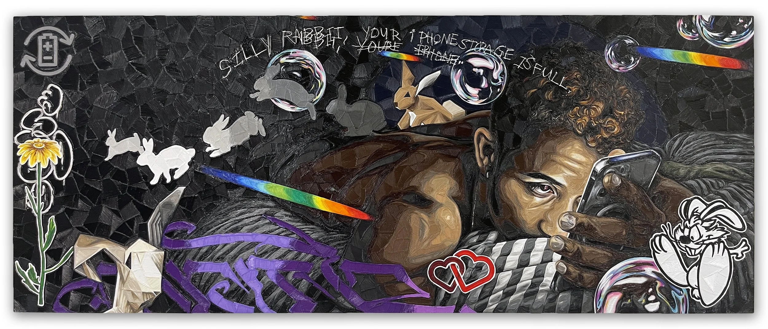  HYPNOSIS, 2022  32 x 80 inches, PLA on panel 