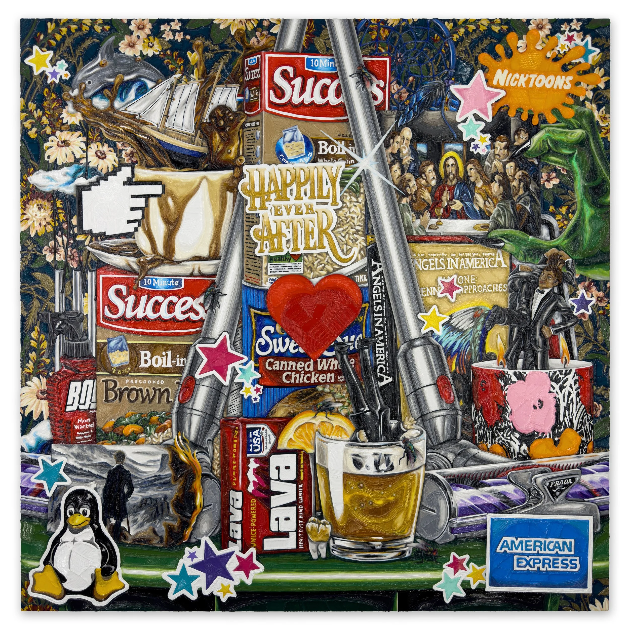  BETTER THAN YOU LEFT IT, 48 x 48 inches, PLA on panel, 2024 
