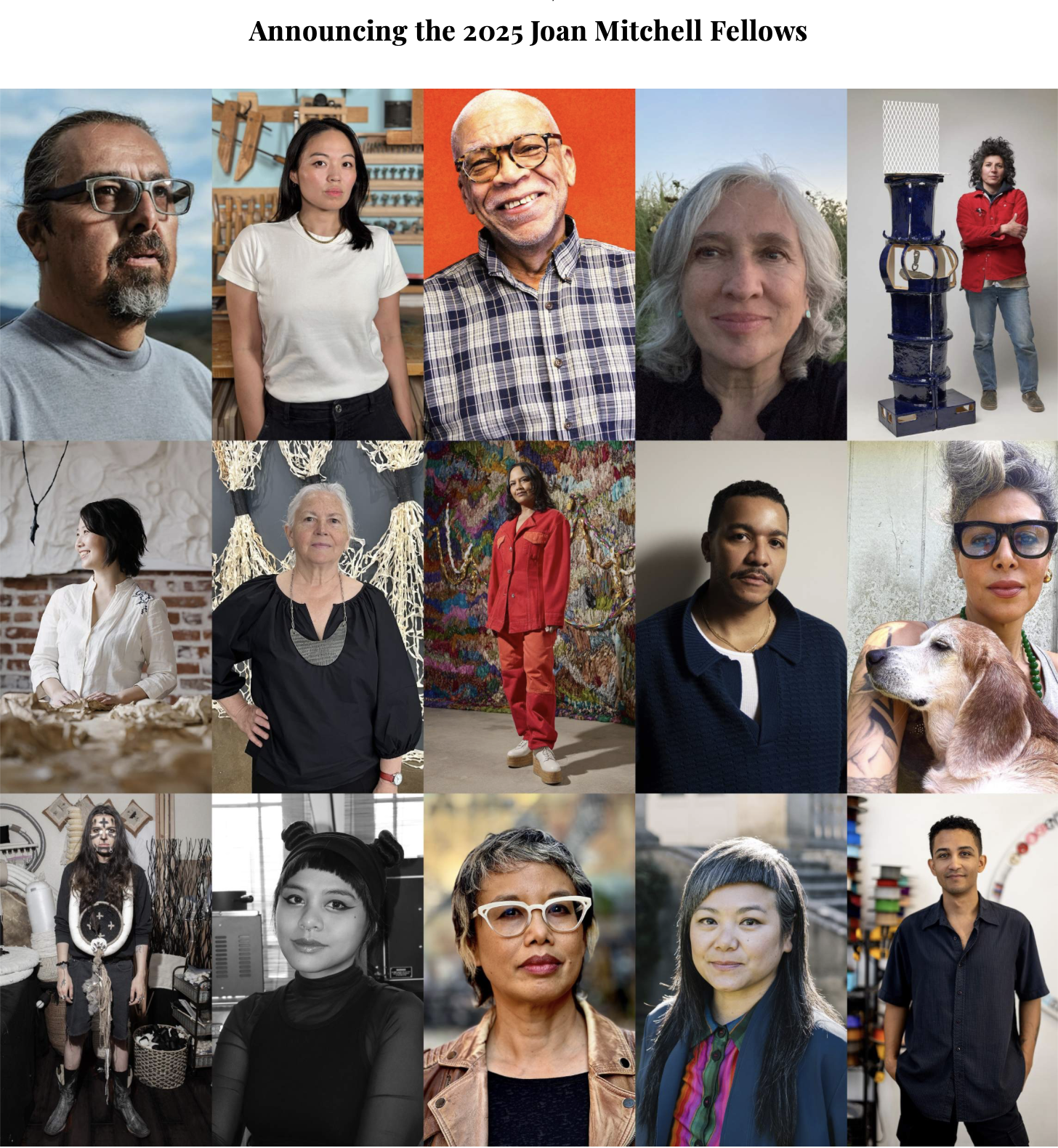 2025 Joan Mitchell Fellows
