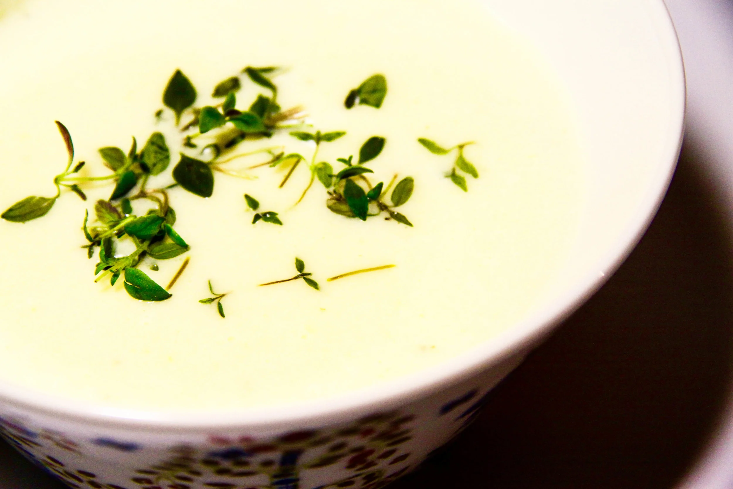 Enkel vegansk blomkålssoppa