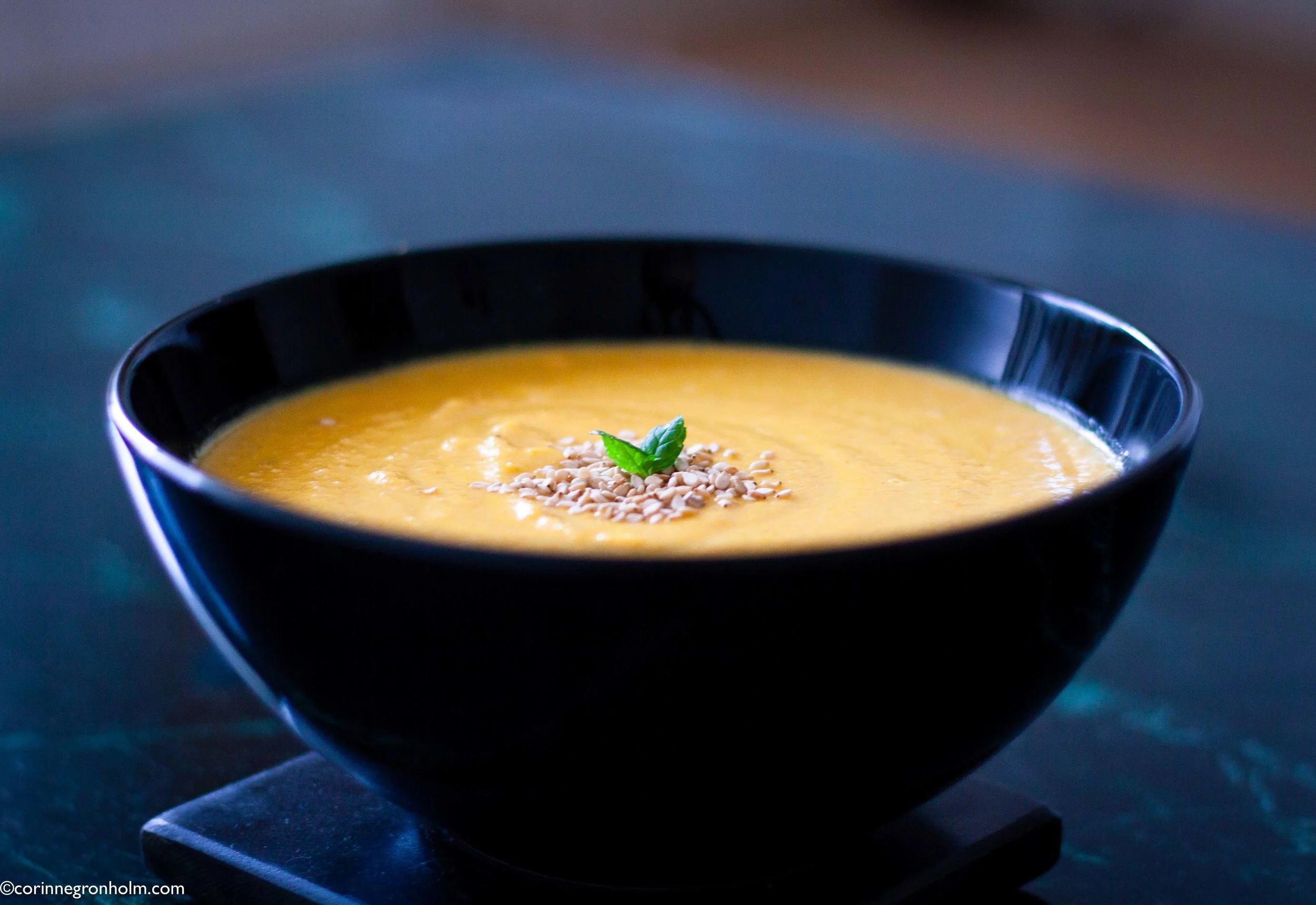 Vegansk morotslinssoppa