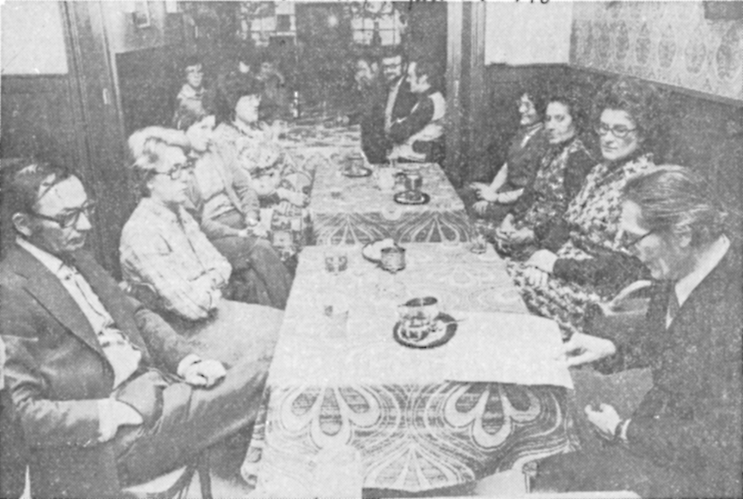 Generalversammlung Januar 1976 im Café Zirves unter der Präsidentschaft von Jean Marx