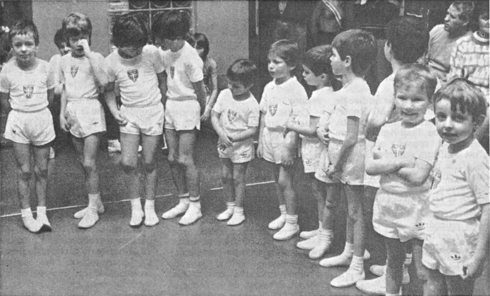 Die Spielsektion beim Gala Gymnique im Januar 1988 im Turnsaal